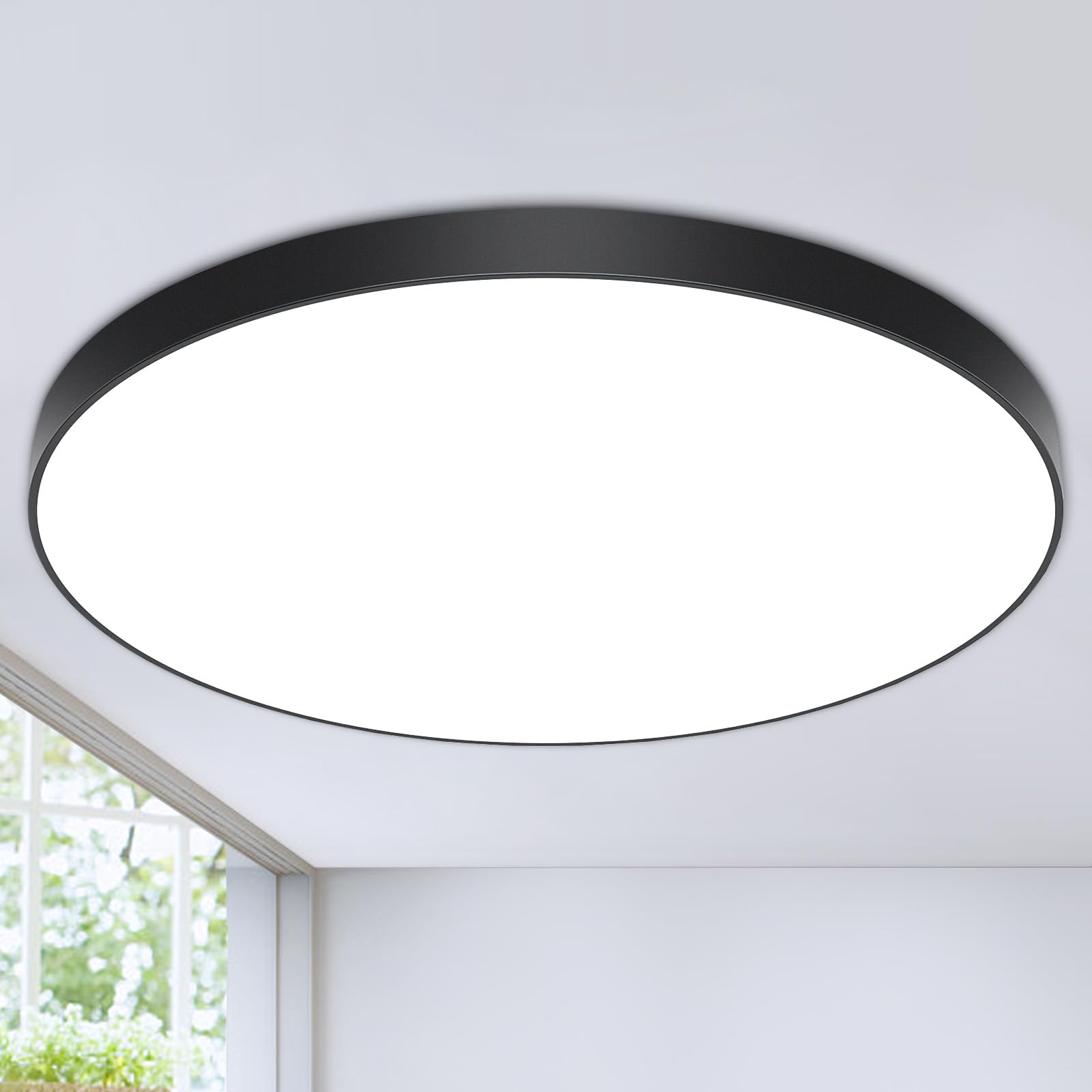 LED Deckenleuchte Lampe Decke Deckenlampe Ø28cm 24W, 6500K, 2000LM, IP44 Wasserfest Furlampe Rund Modern Schlicht Weiß Badlampe für Kellerlampe/Schlafzimmer/Wohnzimmer/ Küchenlampe/Badezimmer/Balkon
