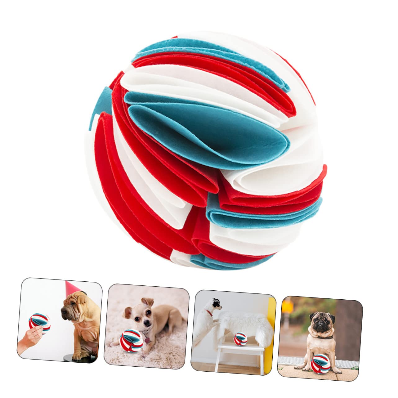 Angoily 3stücke Pet Dog Sniff Toy Bunter Hundeschnüffelball Für Interaktives Spielen Und Langsames Füttern Sicheres Kauspielzeug Zur Zahnpflege Für Kleine Und Große Hunde