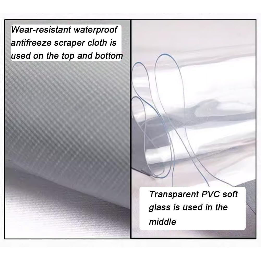 Durchsichtiger Planenvorhang, Robuste, Transparente, Verschiebbare Trennvorhänge, Wasserdichtes Vinyl Mit Ösen For Arbeitsbereiche, Terrasse, Veranda, Autowaschanlage Und Depot(2.4x3m/7.9x9.8ft)