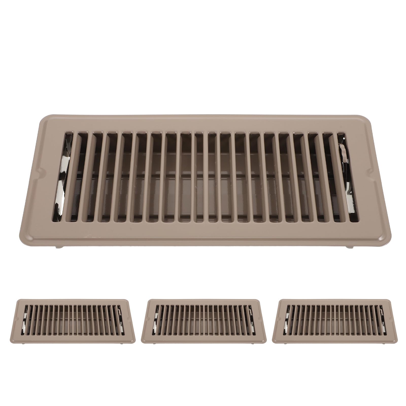 4 Pezzi Bocchetta di Ventilazione Pavimento 4x10 Pollici in Metallo