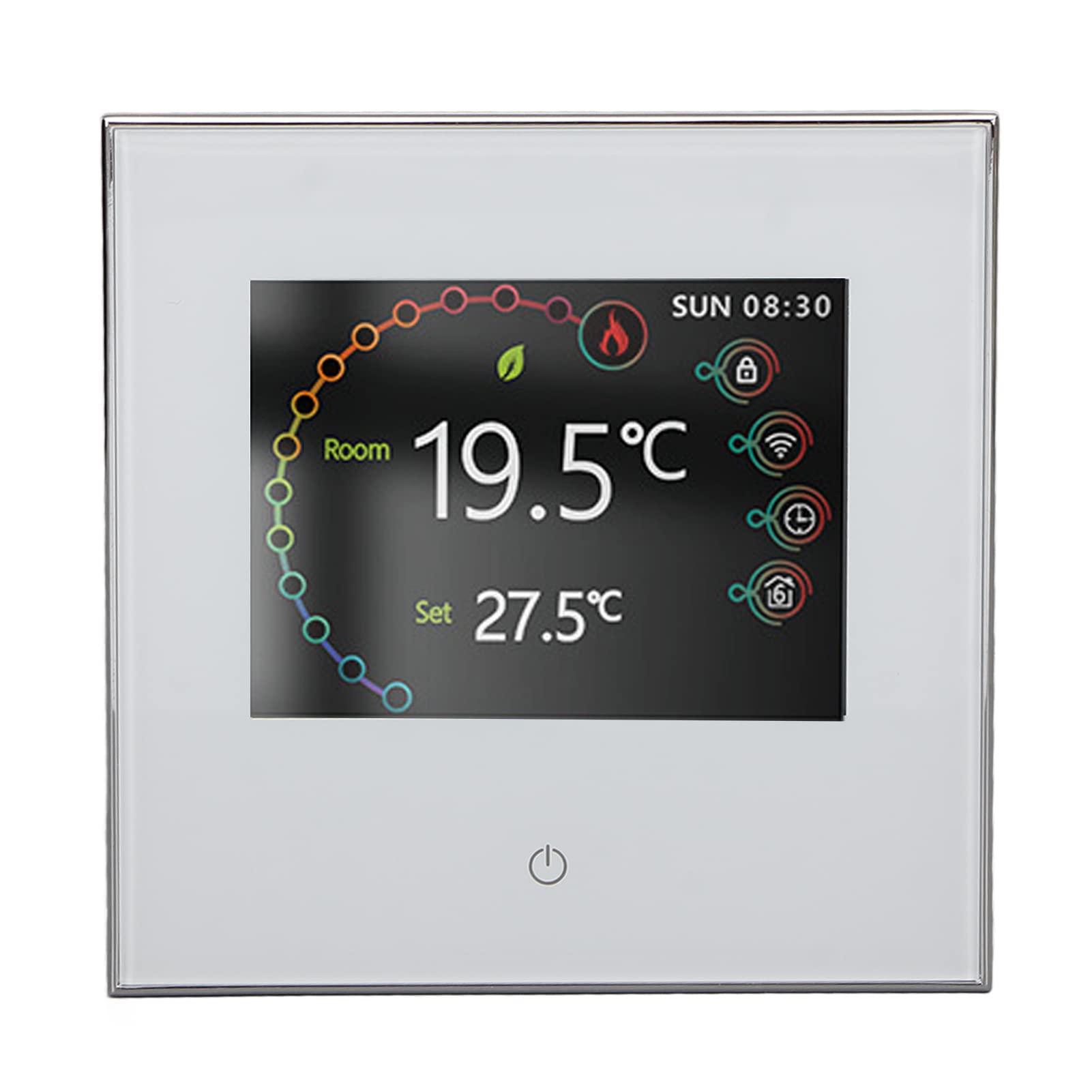 Inteligentny termostat bezprzewodowy ekran dotykowy Wi -Fi Dokładna kontrola temperatury dla Home Office ABS Materiał Energia Termostat oszczędności