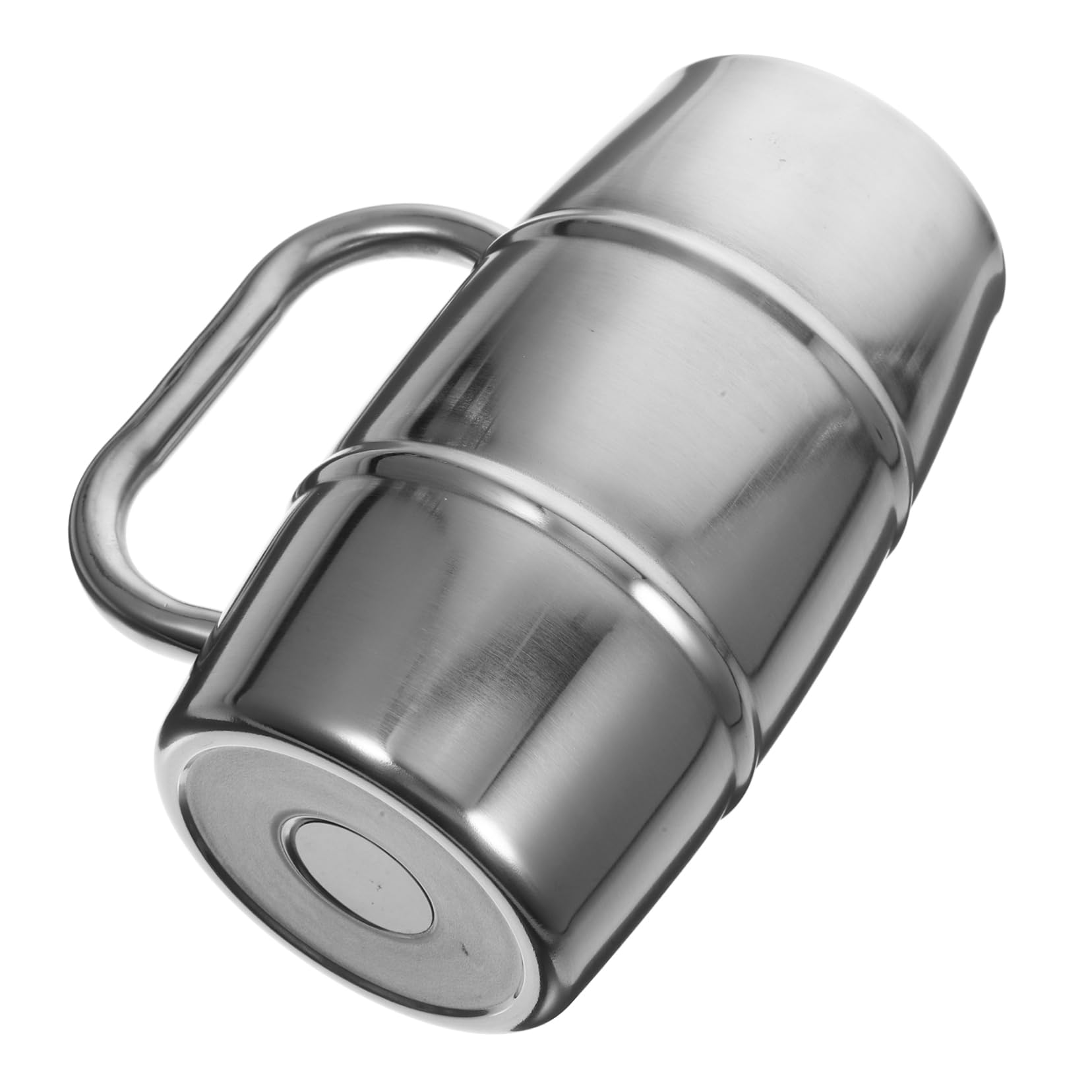 BESTOYARD 5stücke Edelstahl Bierbecher Doppelschichtiger Isolierter Trinkbecher Für Partys Festivals Und Täglichen Gebrauch Handheld Design Für Bier Saft Milch Und Mehr