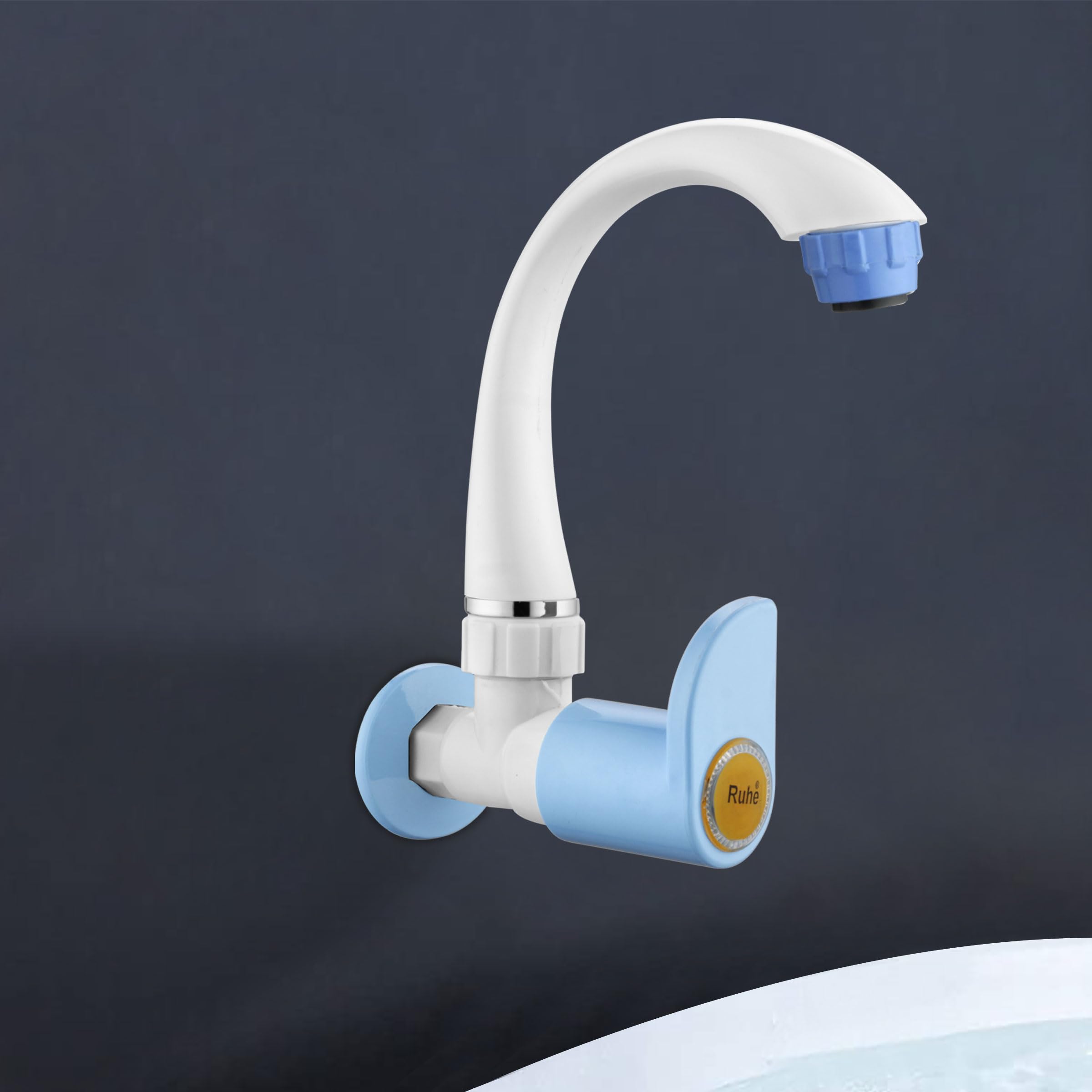 Ruhe PTMT/Plastic Retro Collection Sink Cock with Wall Flange Tap/Faucet (Ivory Color) (Pack of 2) (B09DP9FT6X) Amazon Price History, Amazon Price Tracker