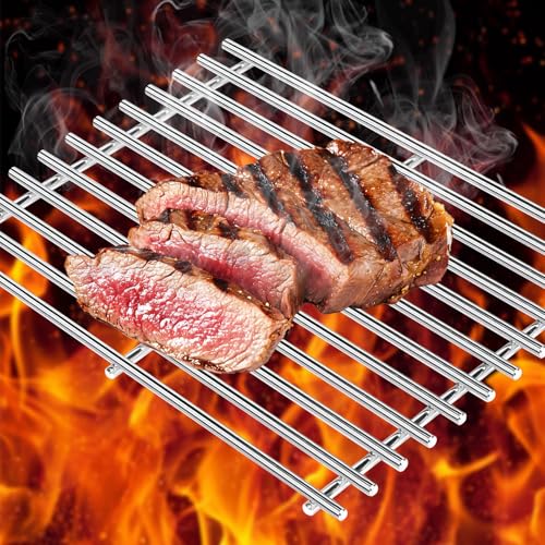 GFTIME Edelstahl Grillroste 33 x 25,2 cm für Enders SAN Diego 3 Gasgrill, Grillrost Ersatz, 2-teiliges Set – Rostfrei, Verformungsbeständig und Leicht zu Reinigen