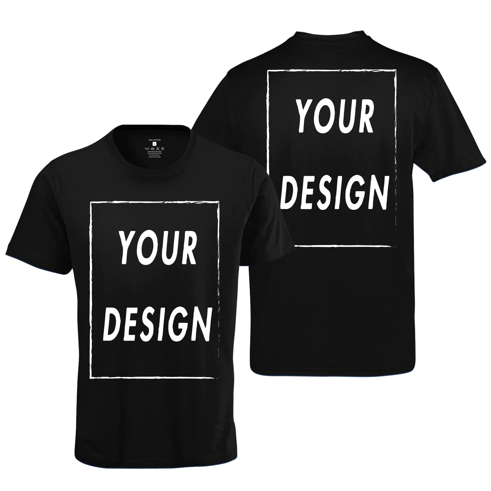 Custom T Shirt for Men Women Design Your Own Front Back Print Personalized T-Shirts