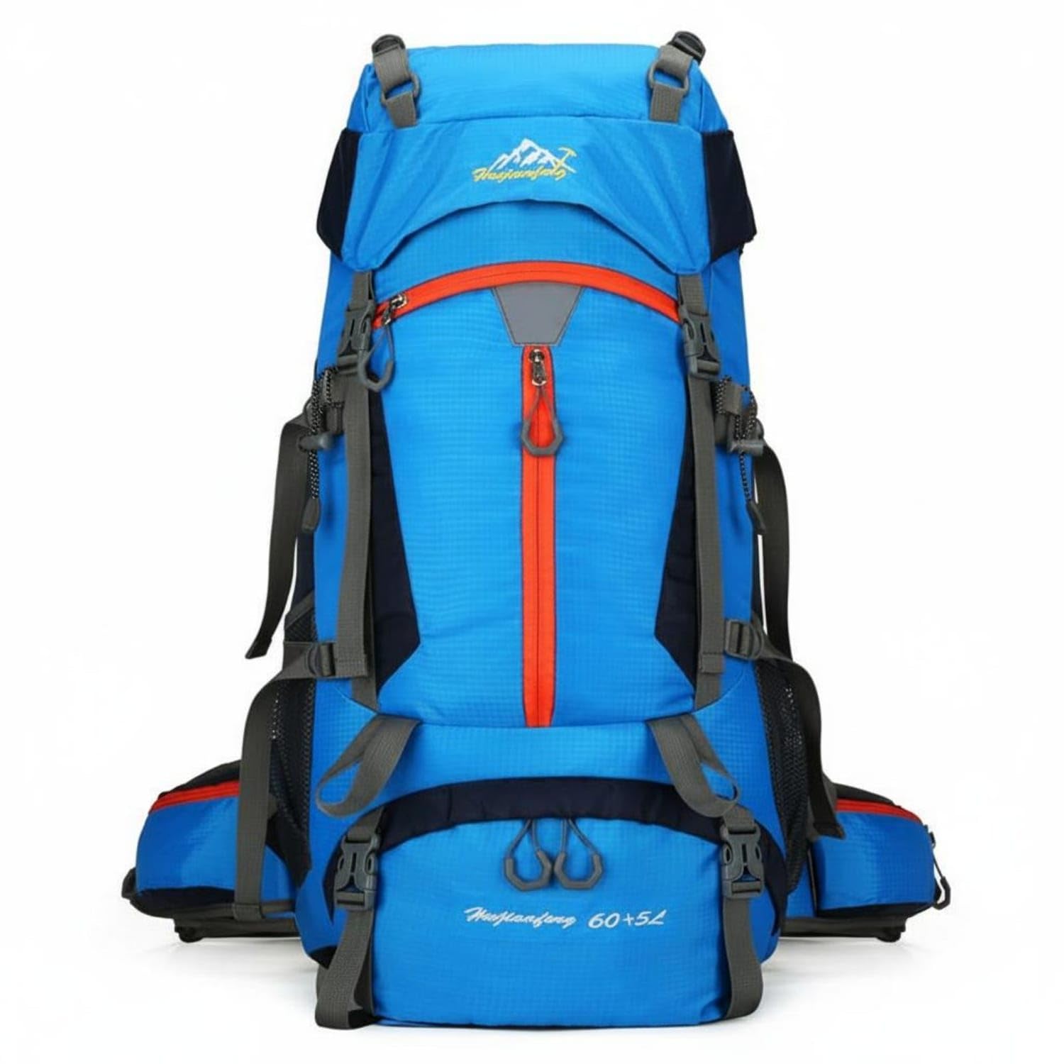 Waterproof Large Capacity Hiking Backpack Water Resistant Hiking Backpack Lightweight Large Capacity Travel Pack Hard-Wearing for Hikers, Campers, Travelers, Light Blue-picture-32