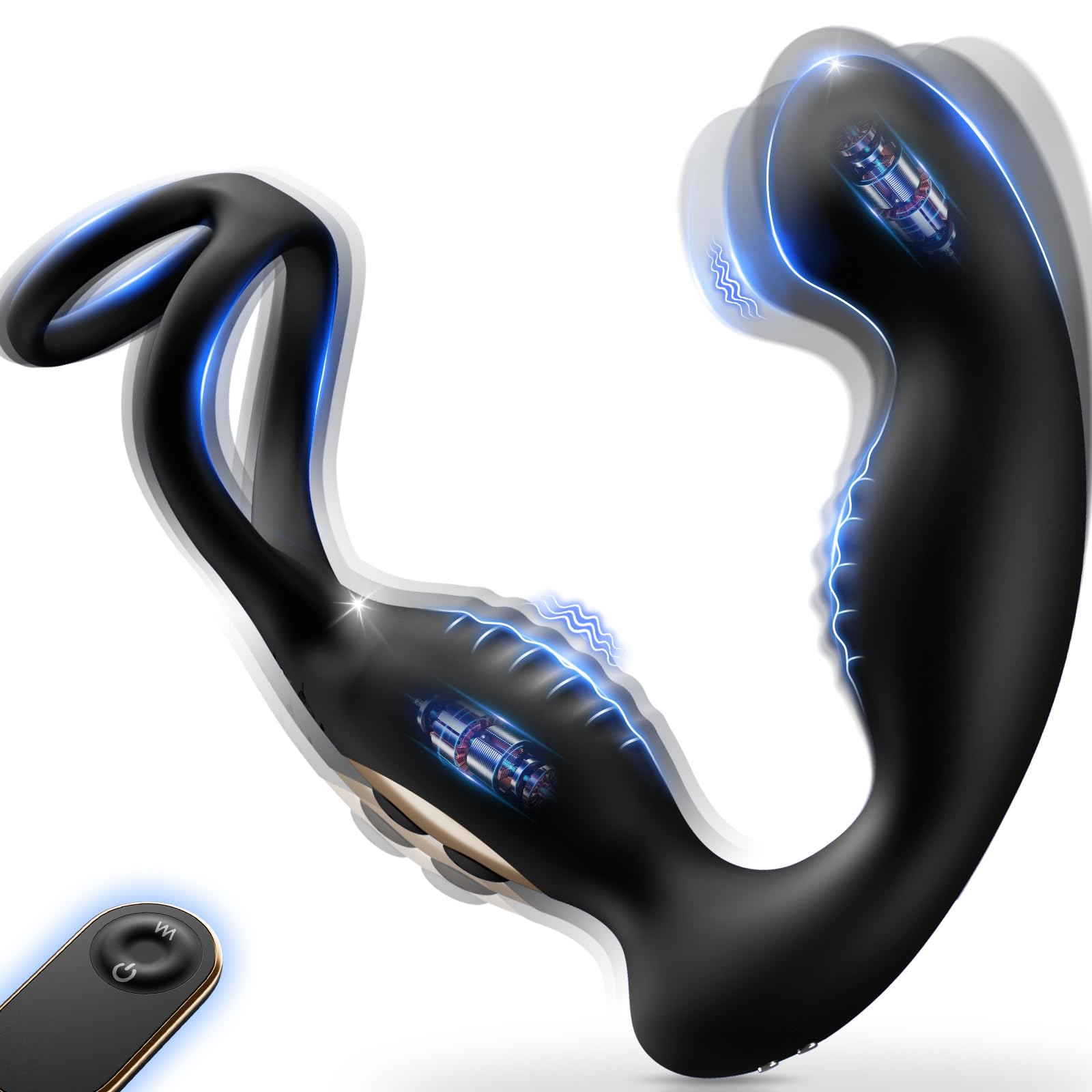 Prostata Stimulation Männer mit 9×360° Rotationsmodi & 9 Vibrationsmodi Analvibratoren für Mann Analplug mit Penisring stabiler Anal Vibrator Prostata vibrator massage Sex Spielzeug für die Männer