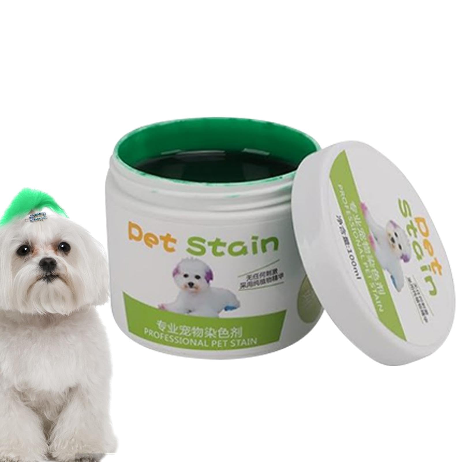 Dirfuny Dog Hair Dye, Pet Hair Dye Safely Used by Grooming Salons for a Decade, Pet Safe Dye, Bright Color for Dogs Cats and Horses, 100g