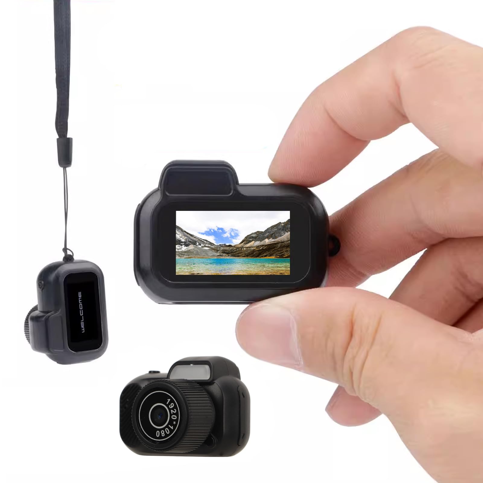 Gugxiom Micro Video Camera, Mini Thumb Camera 1080P, Camcorder Keychain with 2MP Micro Mini DV DVR Camera, 100 Minutes Battery Life, for Students, Kids
