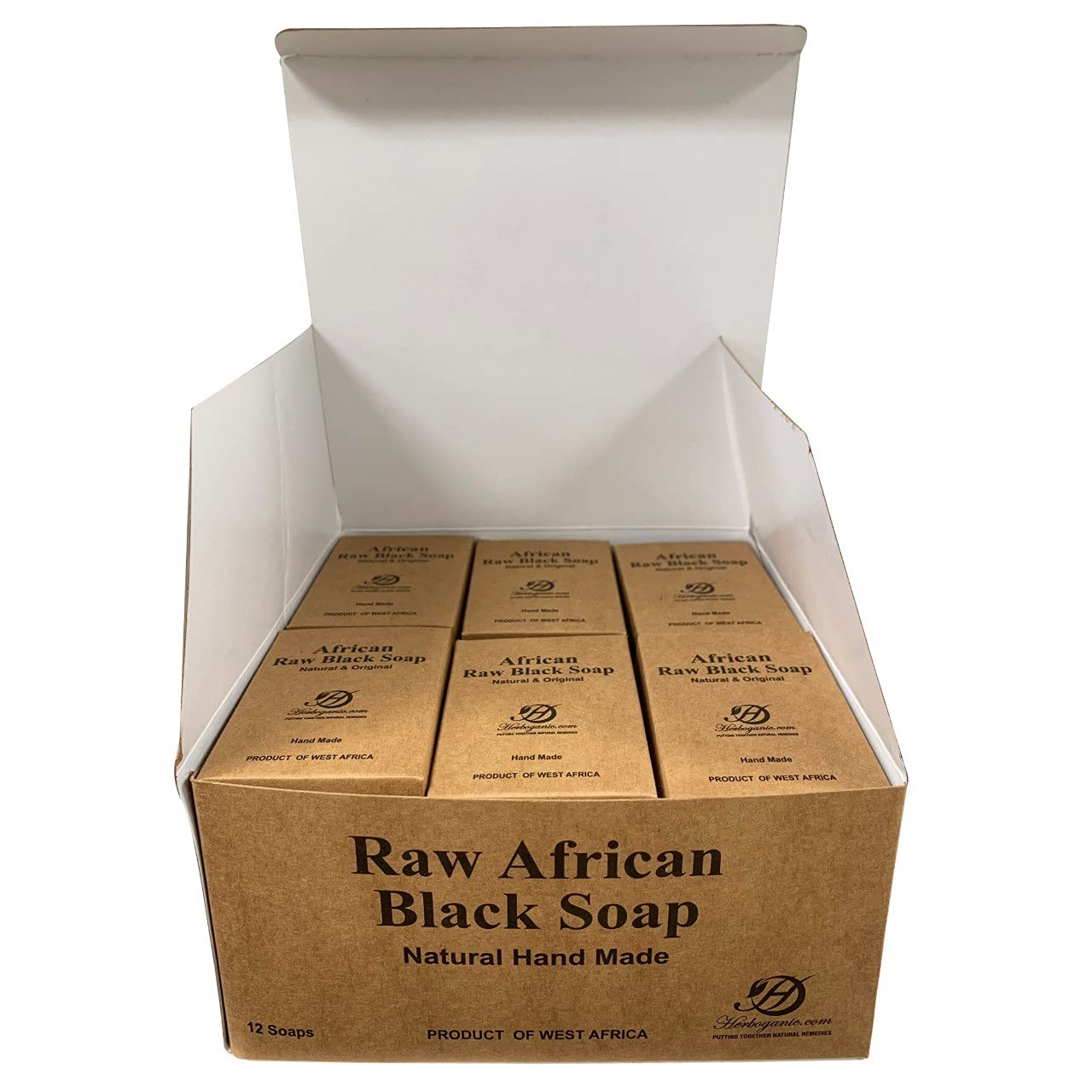 HERBOGANIC Raw African Black Soap 100 Pure African Ubuy Ghana
