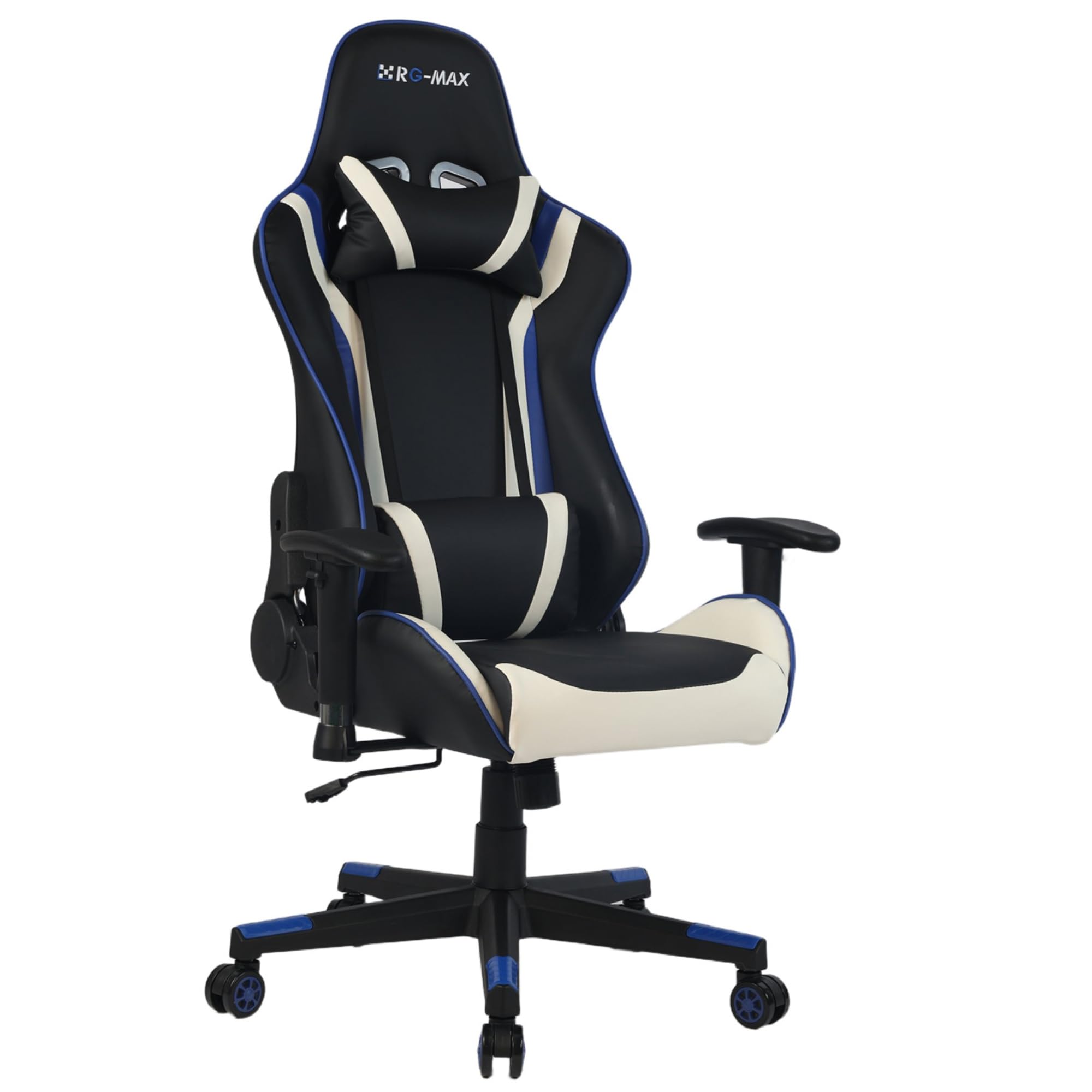 RayGar RG-MAX Pro Reclining Sports Racing Gaming Chair Office Desk PC Faux Leather Chair (Blue)