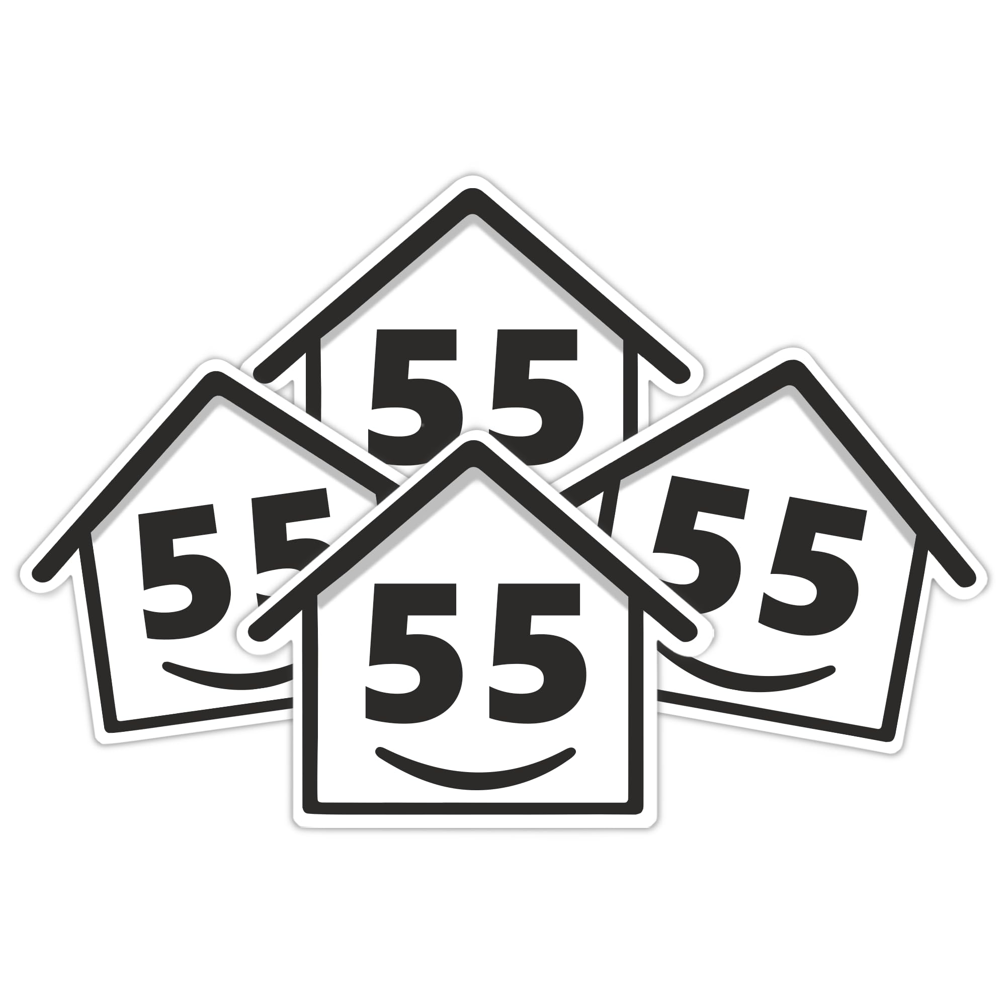 4 x Bin Numbers for Wheelie Bins, 1-99, 15cm ‘Happy House’ Design Dustbin Stickers, Easy Application Stick On Number Stickers - Weatherproof Self Adhesive Vinyl, Black (11) — view 30