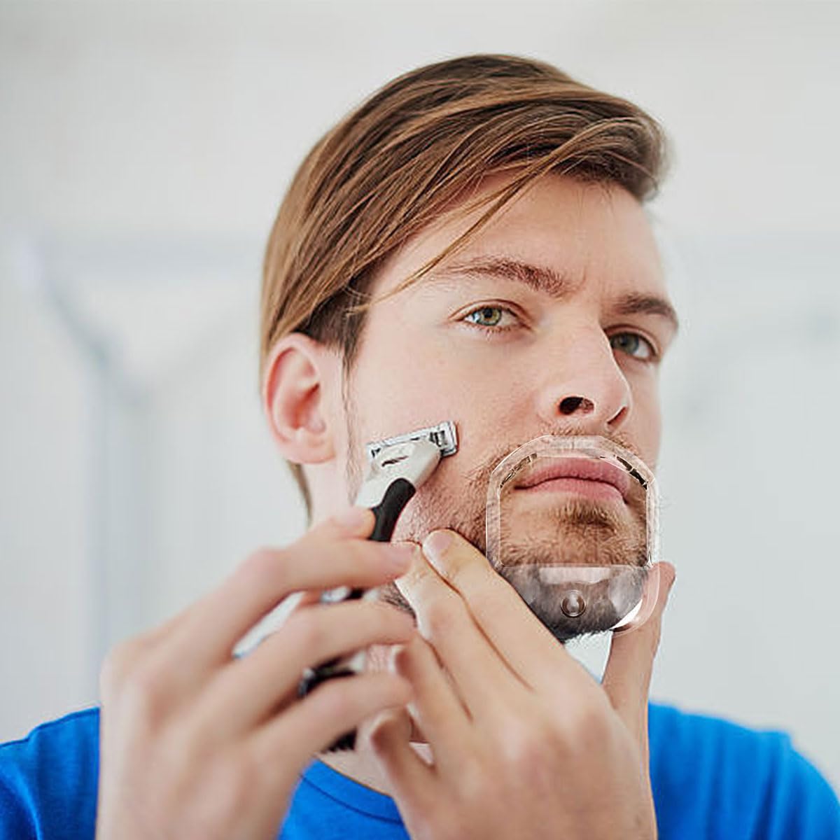 Modelli per Styling Barba Trasparenti, Pizzetto Modello da Barba, Modello per lo Styling Della Barba, Modelli da Barba da Uomo, 5 Diverse Dimensioni, per Uomo Rifinitura, Styling Barba