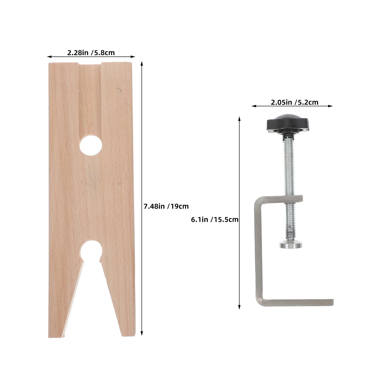 Serrage-joint D'établi en Bois Dur, Mini Pince de Table Portable pour Bijoutier, 2 Jeux avec Mécanisme de Dégagement Rapide, Étau à Bois Multifonction pour Travail de