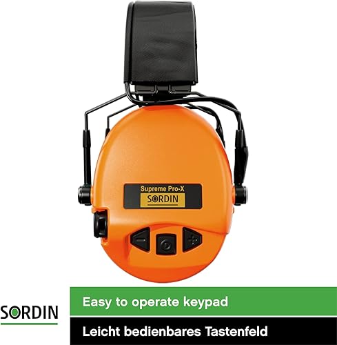Miniatura 4 de Sordin Supreme Pro-X - Defensores de oído delgados - Compatible con rieles ARC, kits de banda de cuero y espuma - Orejeras electrónicas