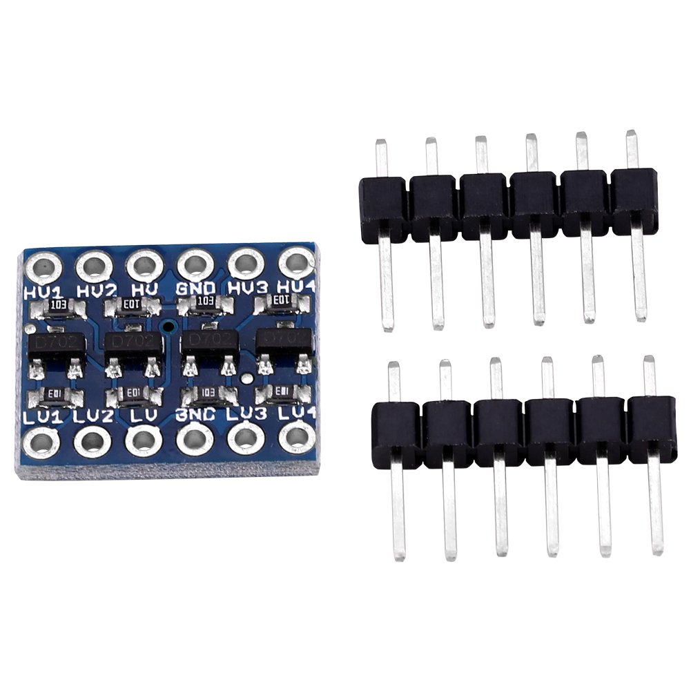 4 Channel IIC I2C Logic Convert 5V 3.3V Converter, Logic Level Converter 5V to 3.3V Bi Directional Shifter Module for