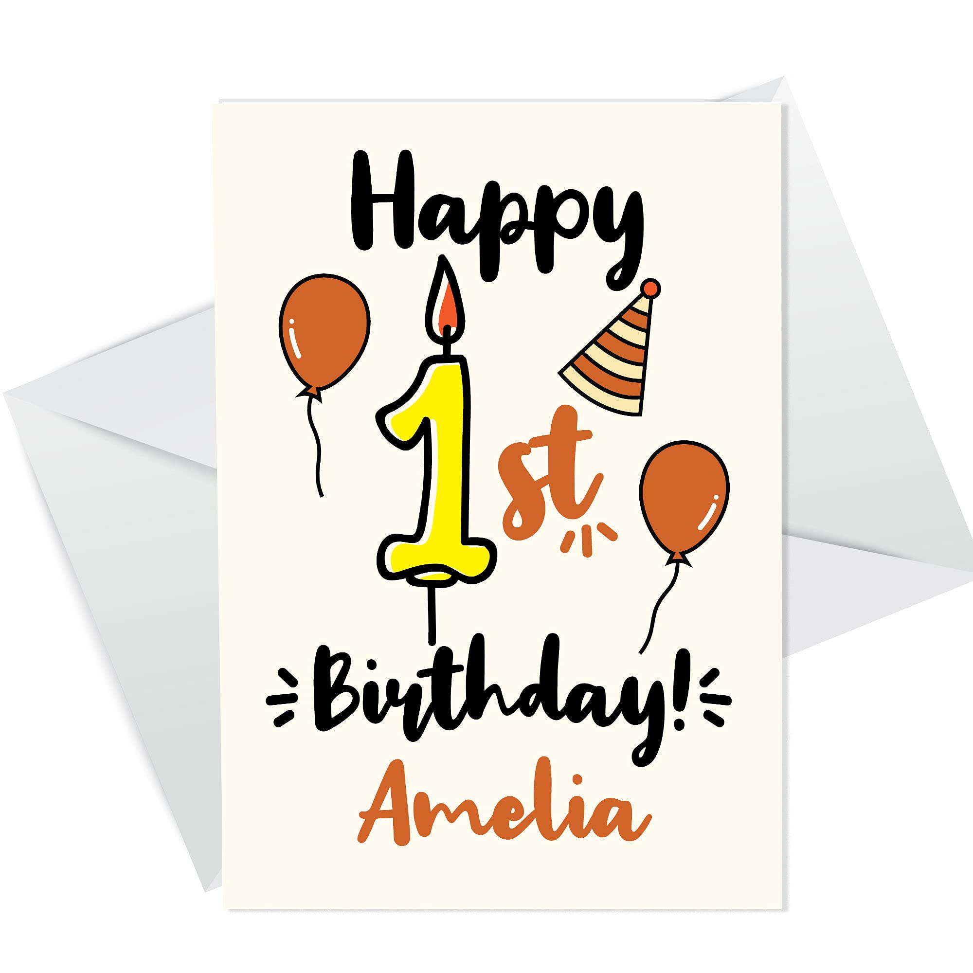 Personalised 1st Birthday Card For Daughter Son Quirky Birthday Card For Him Her