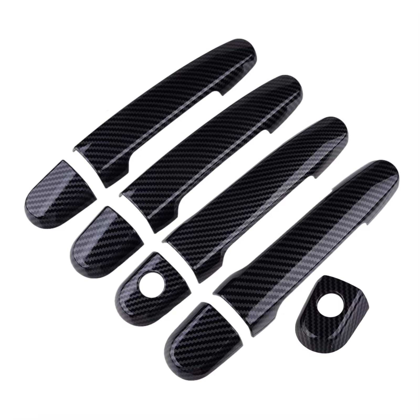 Jjrfvbgt One Color Door Handle Trim Compatible With Toyota For Yaris Hatchback 2007 2008 2009 2010 2011 Abs Carbon Fiber Car Exterior Door Handle Cover