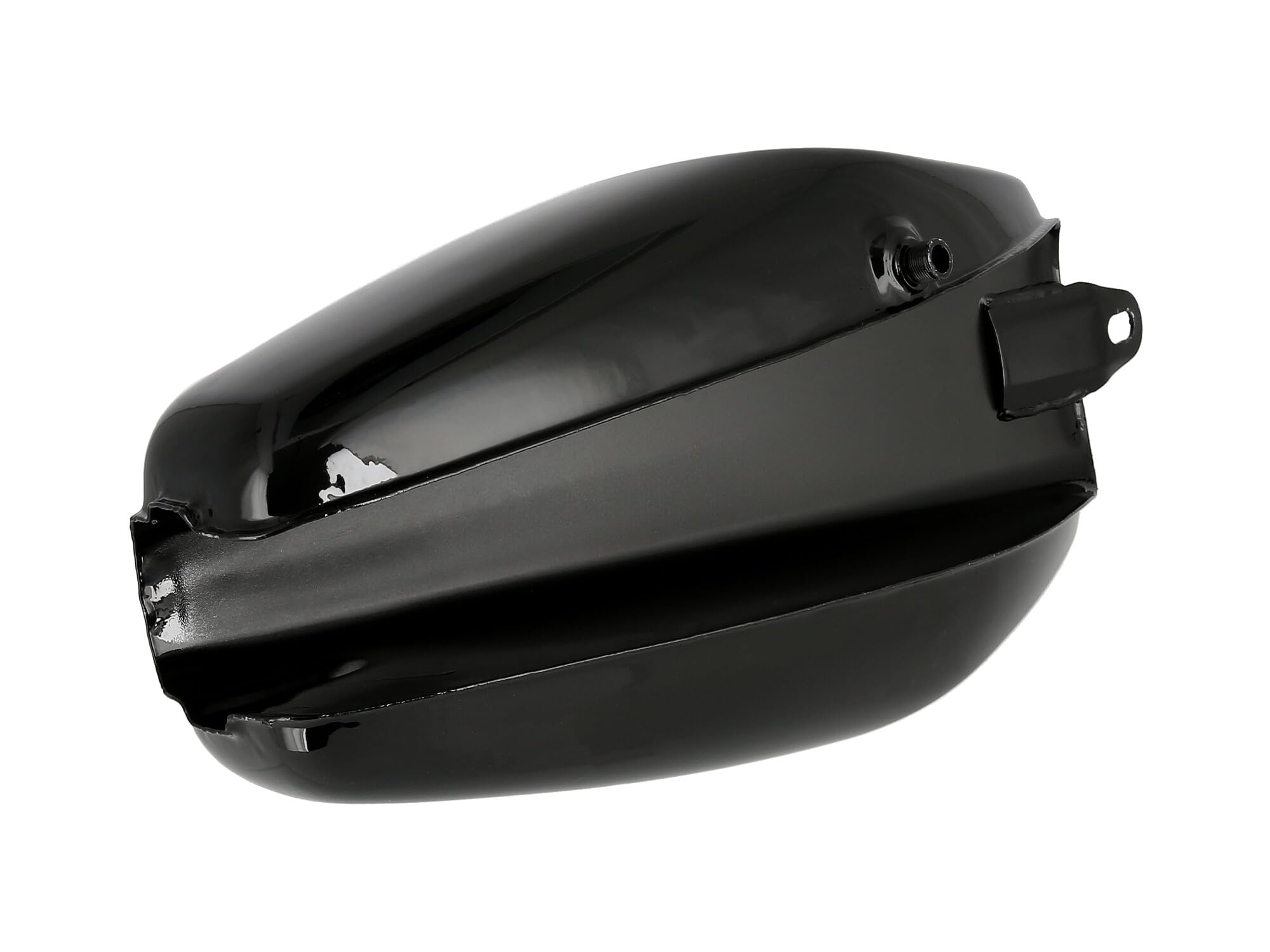 KultMopeds Painted Black Fuel Tank Set For Simson S50, S51 - High Tank With Side Lids
