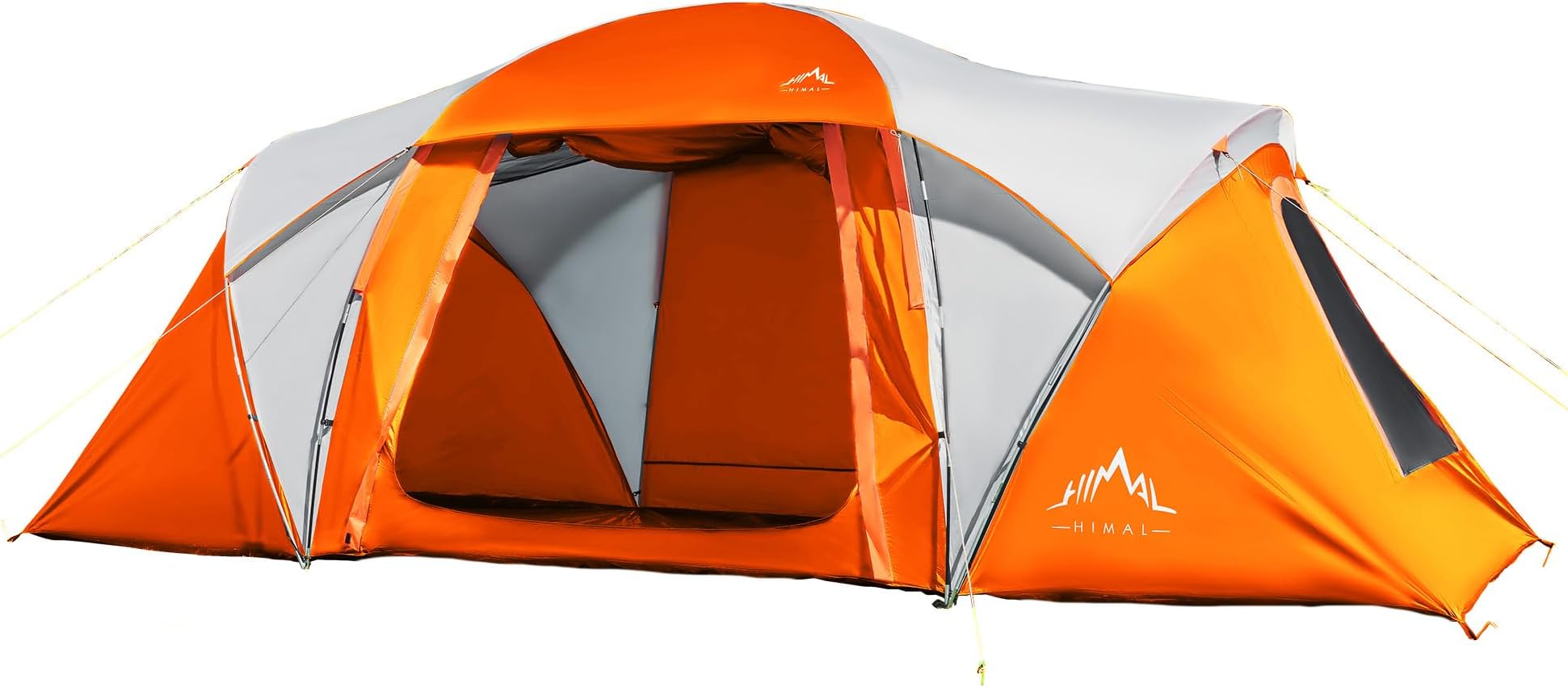 10 Person Family Tents for Camping Waterproof, Music Festival, Parties,2 Room Big Tent with 4 Large Mesh Windows, Double Layer, Easy Setup, Weather Resistant,18ft X 9ft X6.8ft