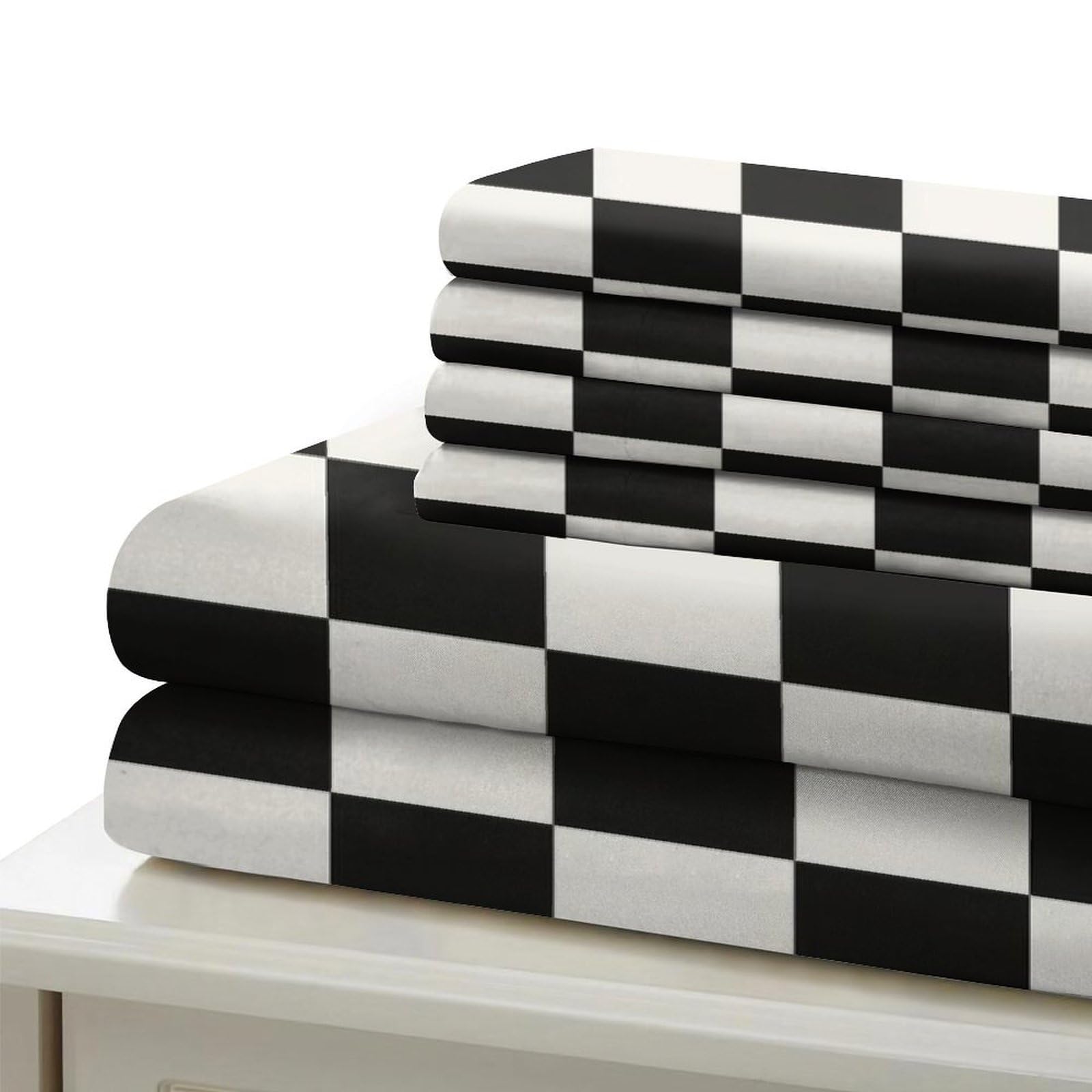 Stampa 3D Motivo a scacchiera Set Di Biancheria Da Letto Con 3 Pezzi Set Copripiumino Morbida Microfibra Per Ragazzi E Ragazze,coppie,camera Da Letto,decorazione Double（200x200cm）