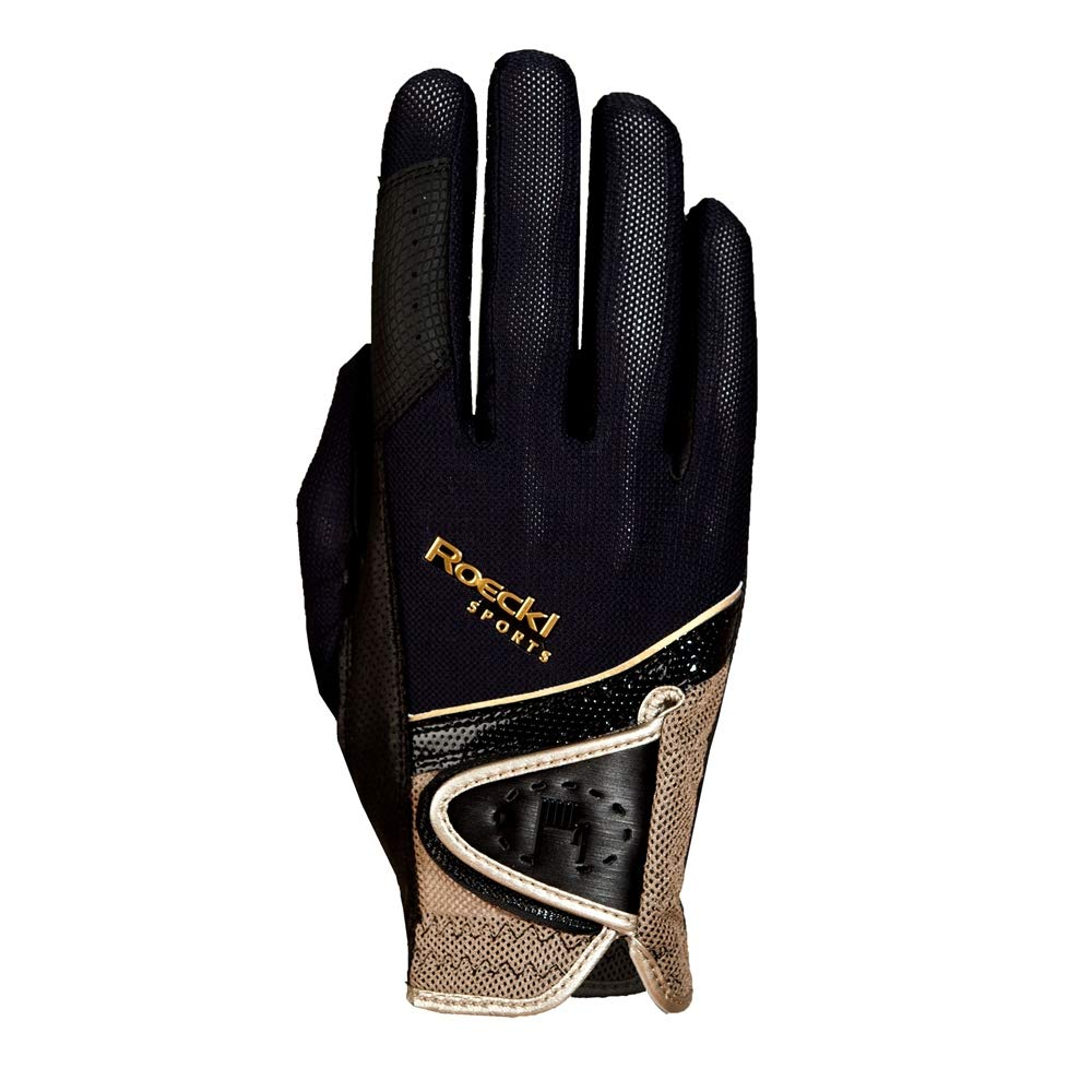 Riding Gloves Madrid, Black-Gold, 8