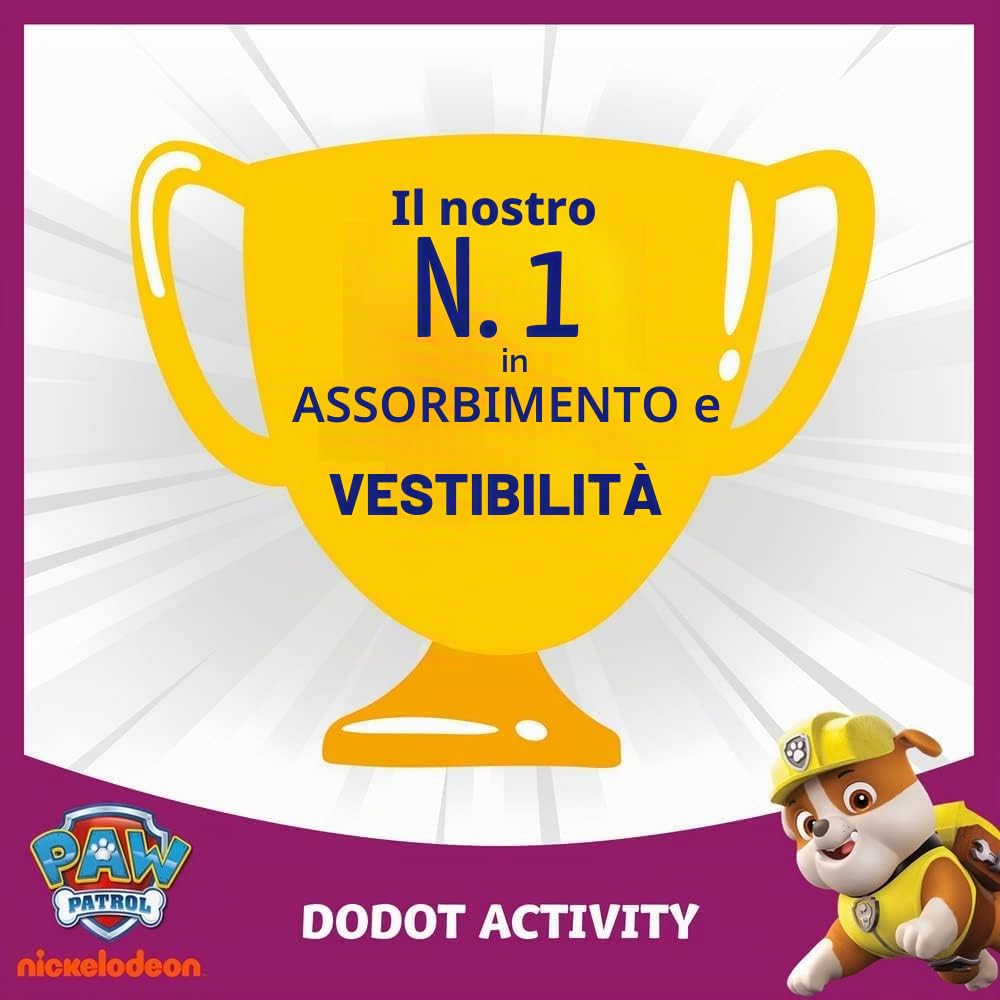 DODOT Pannolini per bambini Activity Taglia 4 (9-14 kg), 192 pannolini con vestibilità più resistente