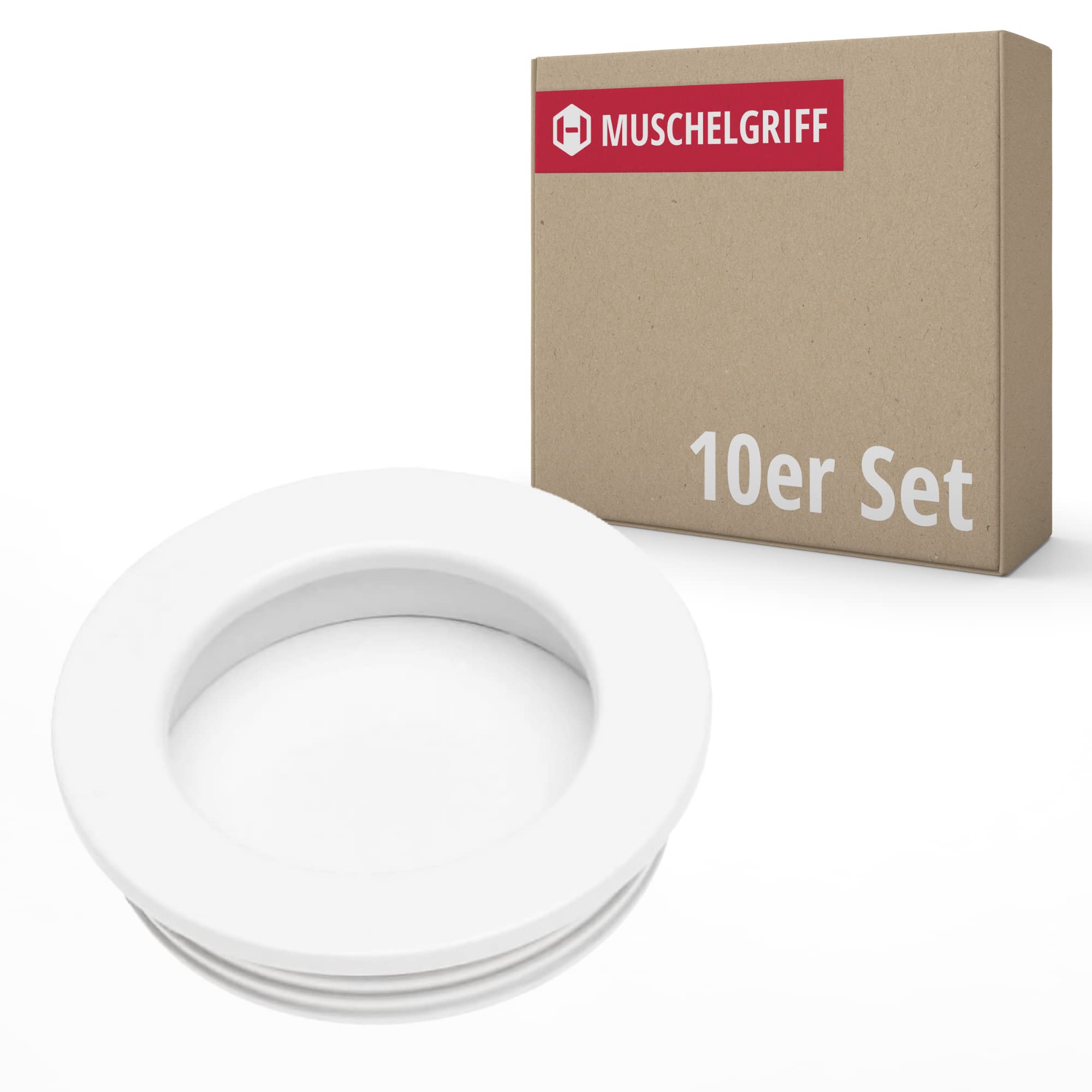 Gedotec metalen meubelgrepen | 10 stuks schelpgreep - antiek zilver Gedotec metalen meubelgrepen | 10 stuks schelpgreep - antiek zilver