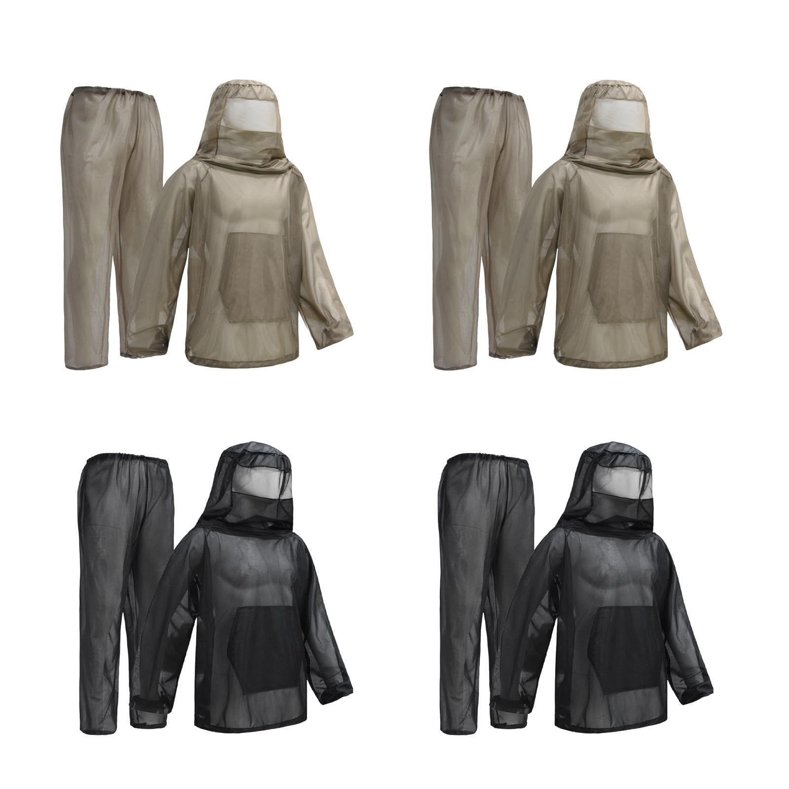 Conjunto de traje de apicultor con cordones, cómodo, ligero y de alta visibilidad, ideal for granjas, jardines y exteriores, for hombres y mujeres.(Black,M)