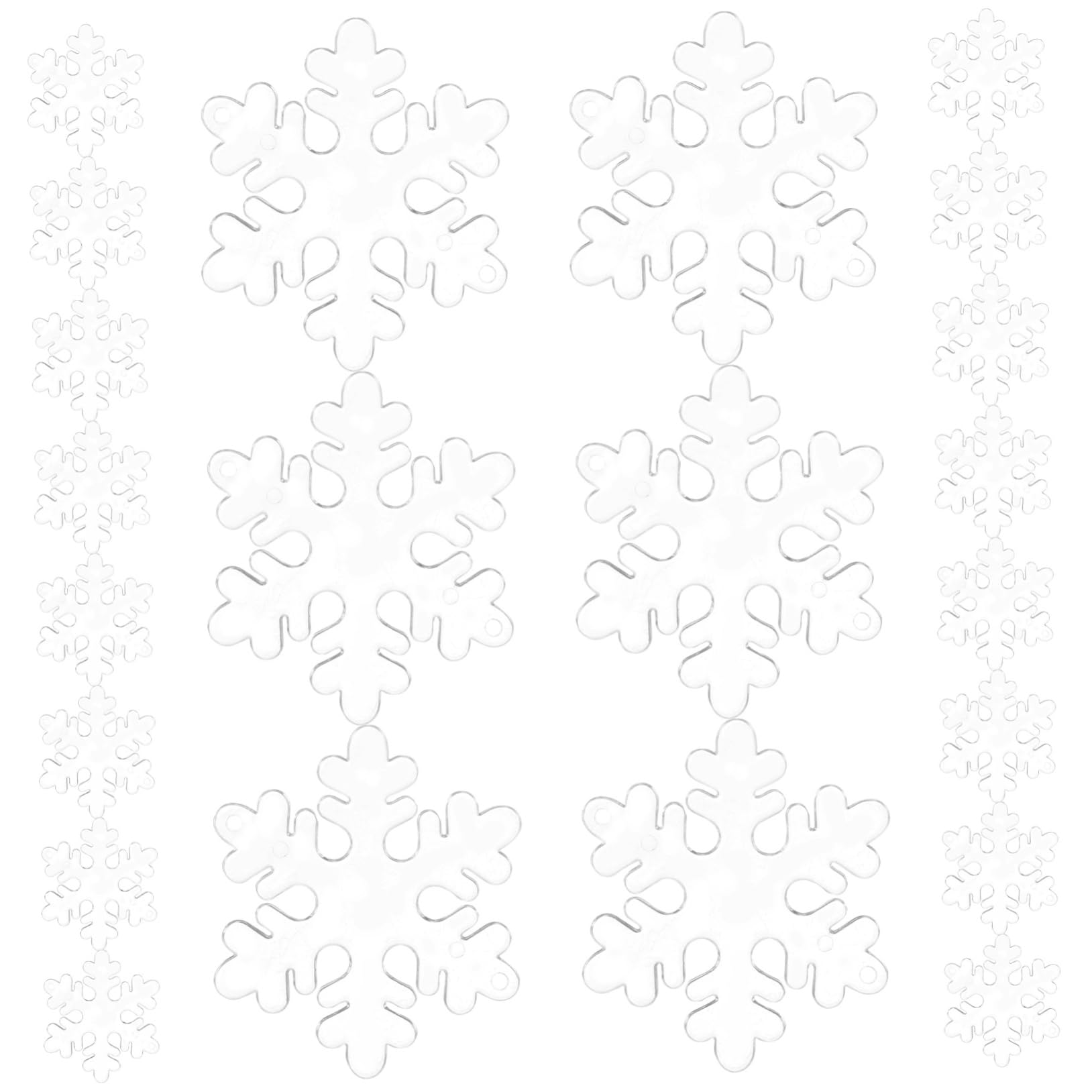 PRETYZOOM 300 STK transparente Schneeflocke winterdeko Weihnachts Party Weihnachtsschneeflockenverzierungen hängende Bunte Schneeflocke Weihnachtsschneeflocke- Weihnachtsbaum