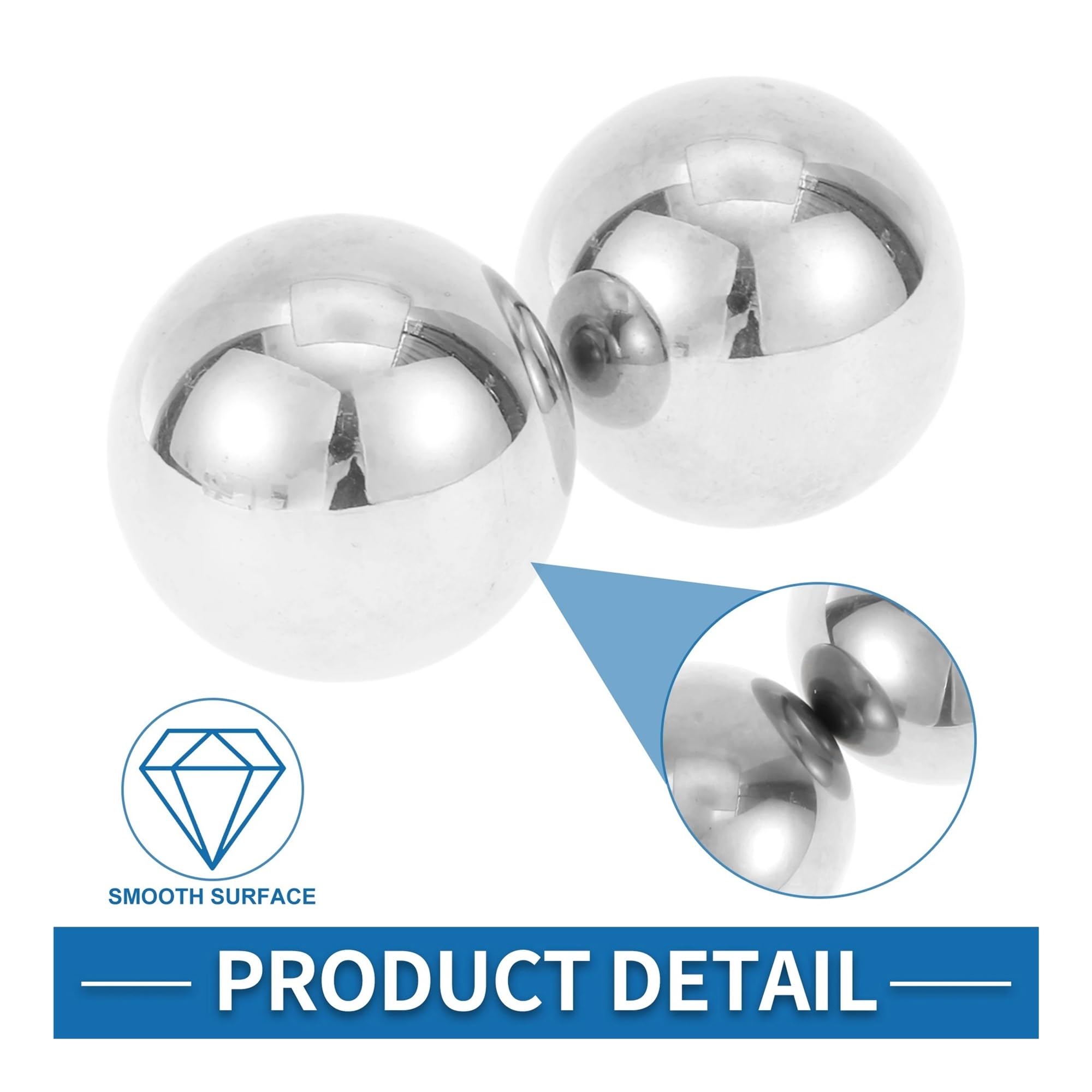 Bola De Rodamiento De Acero De Precisión, Tono Plateado, 38,0 Mm