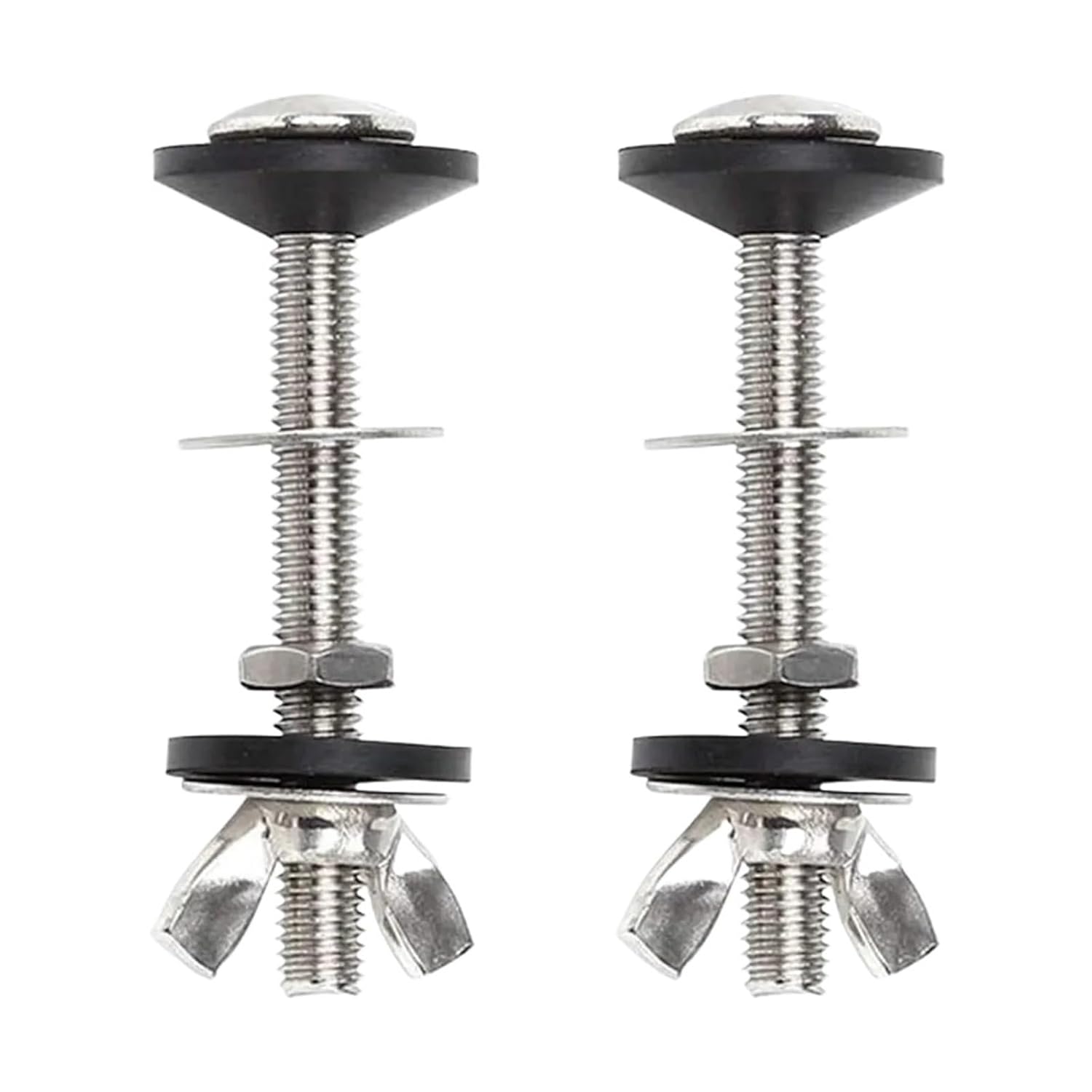 Toilet Tank Bolts 6pcs Water Tank Bolt Toilet Stainless Steel Pan Coupling Fitting Kit