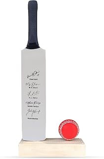 Frixan™ Miniature Cricket bat with Stand and Printed Autographs (Not Original) Indian Cricketer Printed Autograph for Show... Price In India