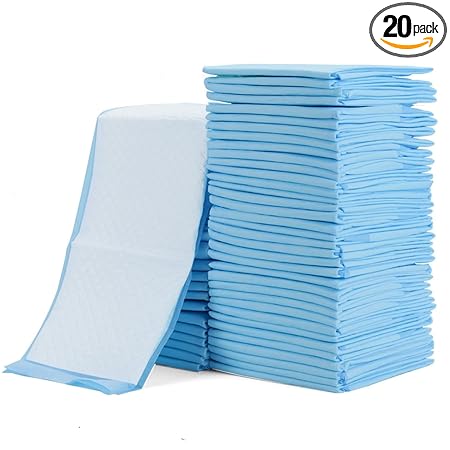 Baby Urine Mat Underpad Incontinence Changing pad Breathable, Waterproof, Soft Non-Woven Fabric Size 60x90cm, Pack of 20Pcs