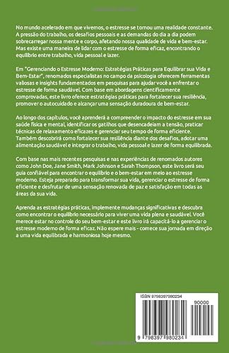 Gerenciando o Estresse Moderno: Estratégias Práticas para Equilibrar sua Vida e Bem-Estar (Portugues
