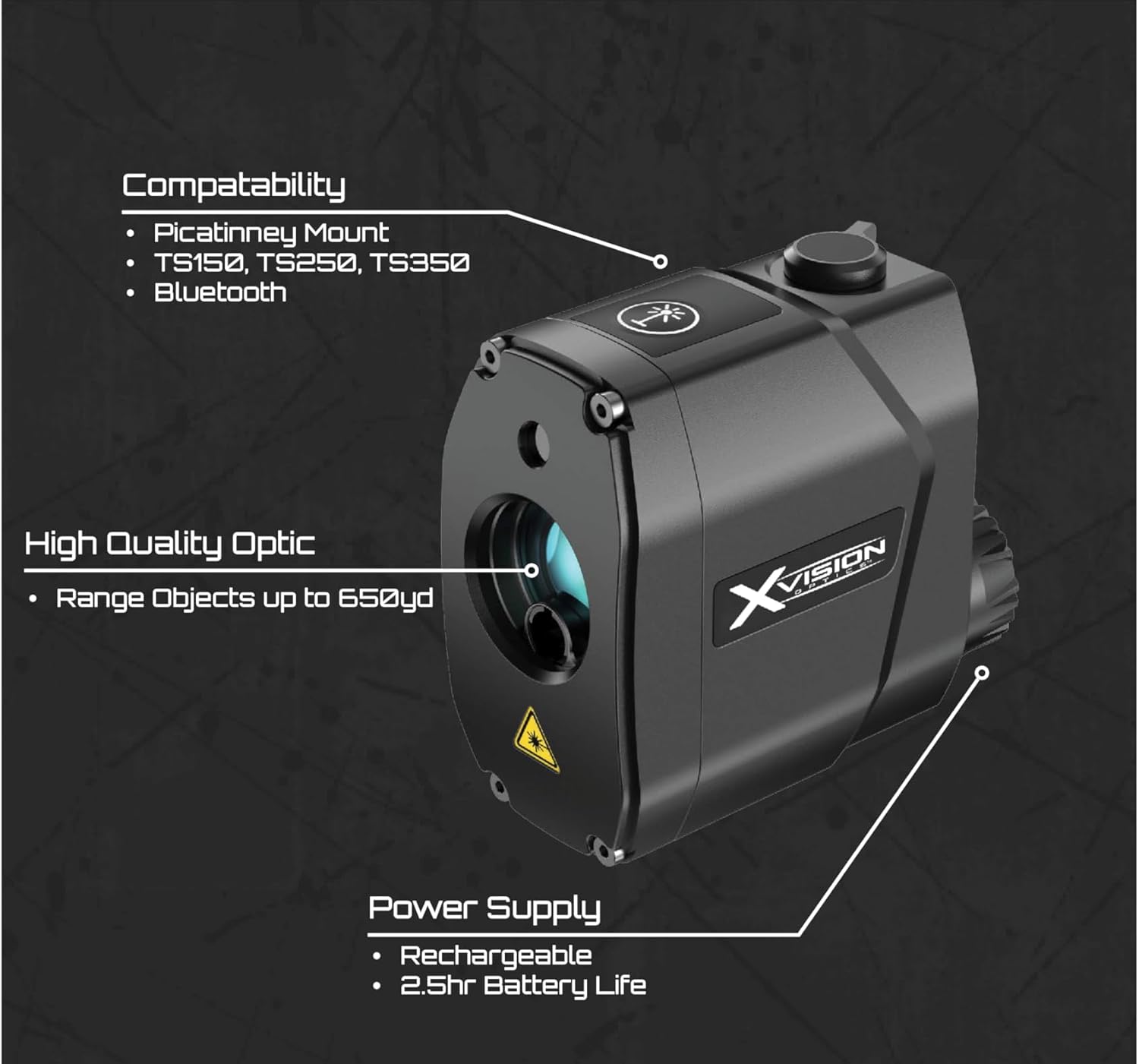 TSR100 Impact 100 Laser Rangefinder 905nm, 650yd