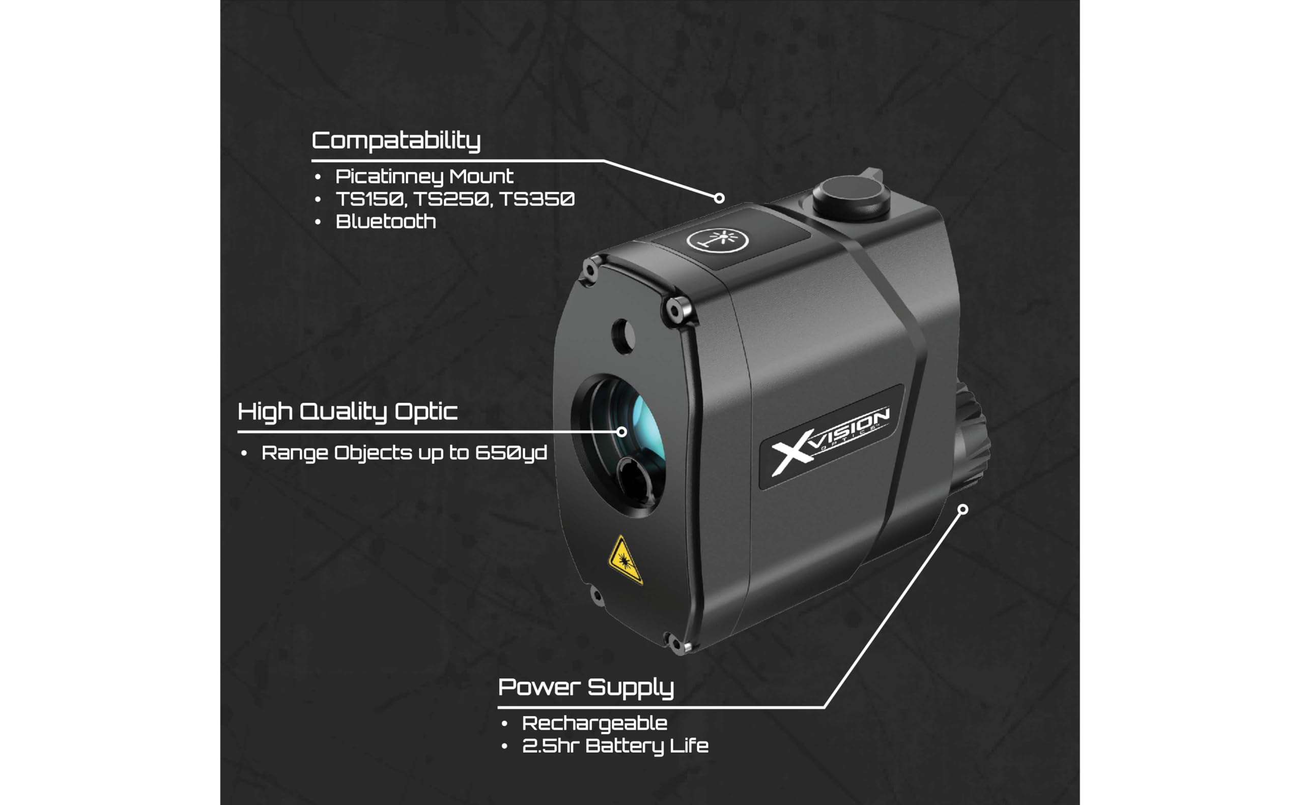X-Vision Optics 203921: Thermal Scope 150/250/350 Ancillary Laser Rangefinder R0