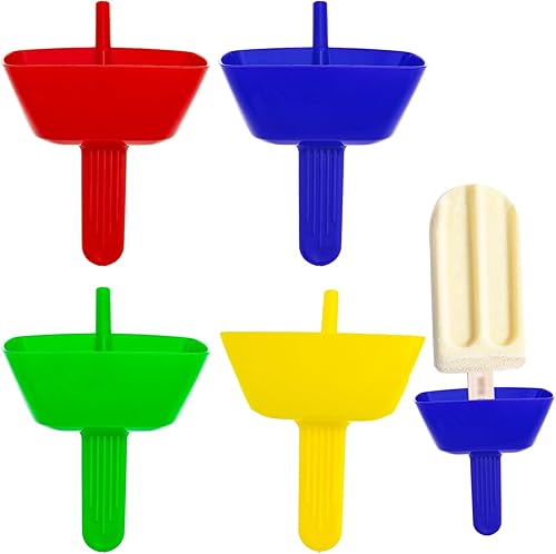 Paquete de 8 soportes para paletas de helado sin desorden con pajilla, reutilizable, libre de goteo, soporte para palitos de paletas para niños y