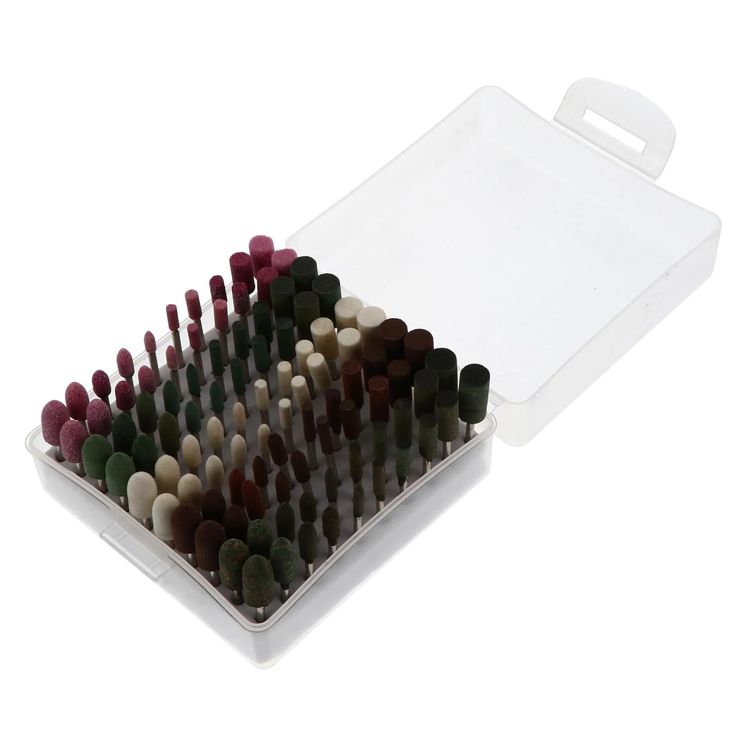 100pcs Multi-Shape Abrasive Grinding Heads Polishing Mounted Points Set for Rotary Tools Metal Rust Removal and Carving Applications