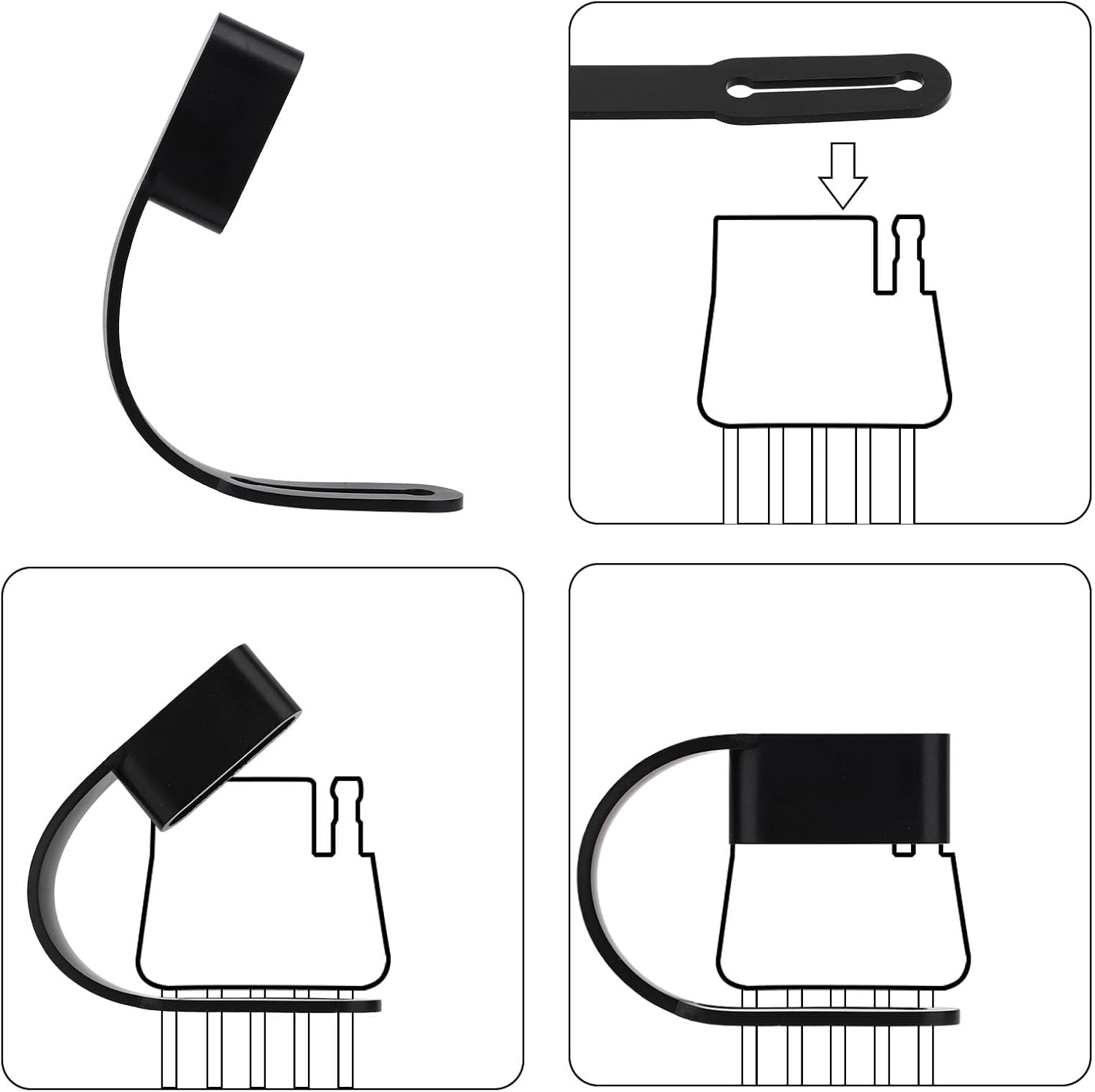 4pcs 4-Pin Flat Trailer Wiring Harness Connector Dust Covers, 4-Way Prong Rubber Vehicle Side Wire Plug Cover Dust-Proof Protector for Trucks SUVs Trailers(Black)