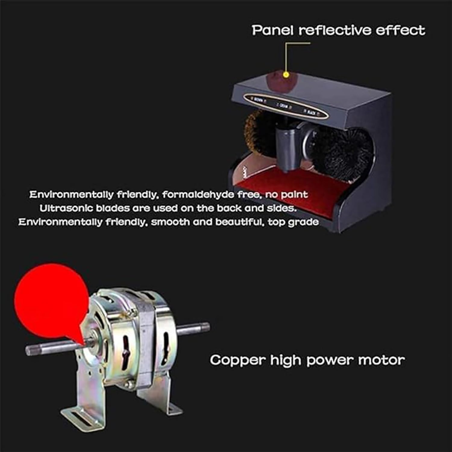 Automatic Induction Shoe Polisher, Electric Cleaner - Stainless Steel, Portable Leather Shoe Cleaning Kit with Dust Removal Polishing(Gold)