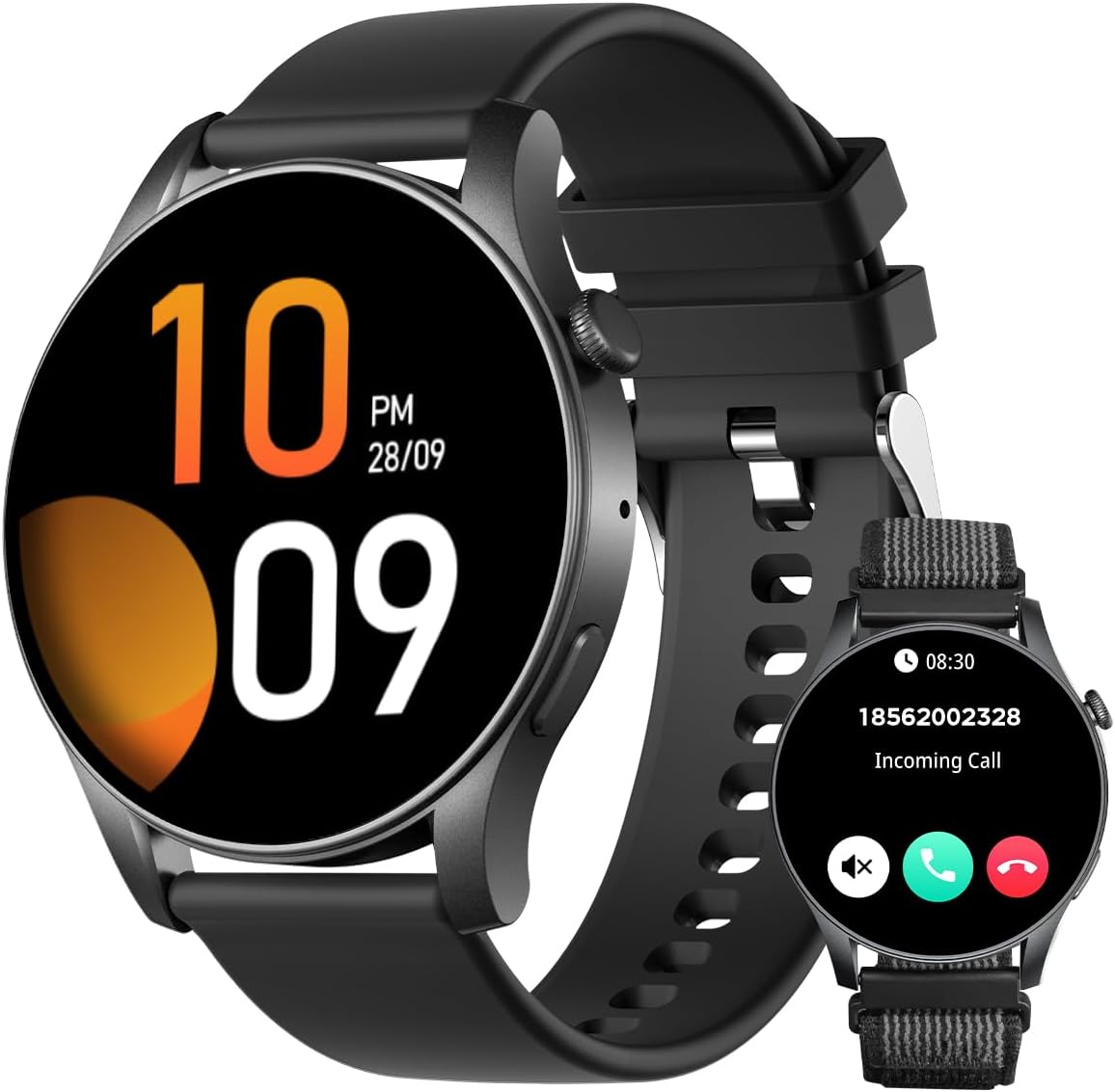 Relogio Smartwatch Feminino e Masculino Unissex 1,43″ AMOLED Touchscreen, Bluetooth Atender/Fazer, IP67 à Prova d’Água, 100+ Modos, Fitness e Sono, Relógio Inteligente Smartwatches para Android iOS