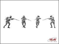 Vista 4 de ICM 35704 - Kit de modelado de figuras militares de plástico Infantería estadounidense en máscaras de gas (1918) (4 figuras) - Escala 1:35