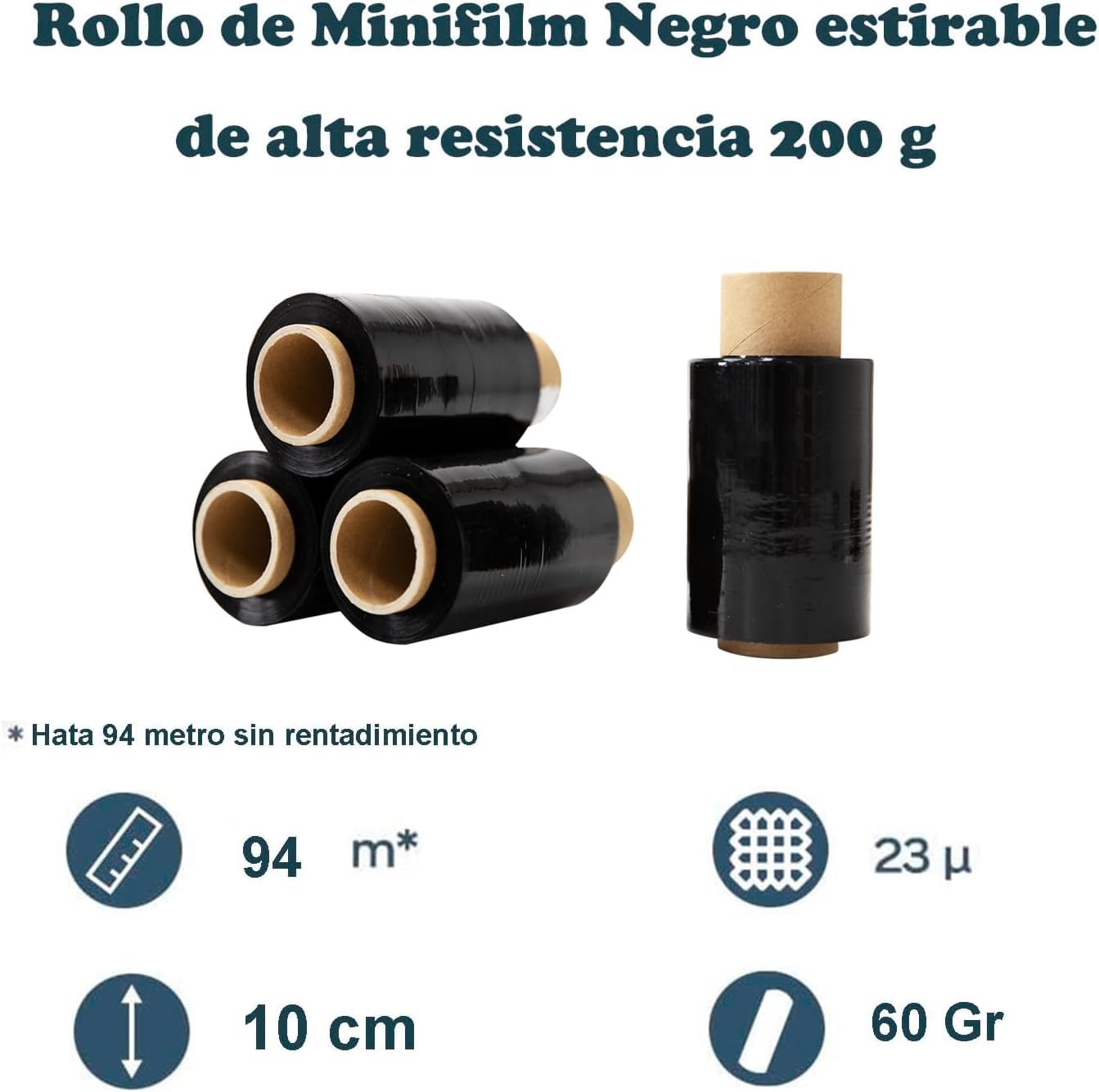 Lot De 40 Rouleaux De Film étirable Transparent 10 Cm X 150 M | 23 Microns, Pour Colis, Déménagement