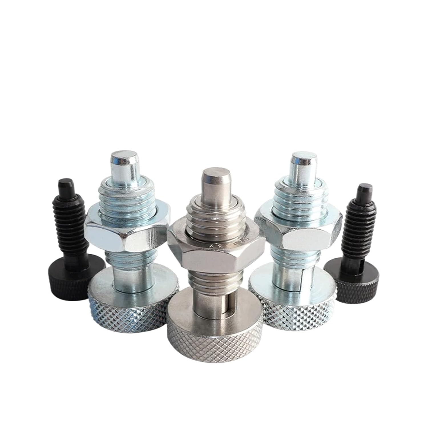 QX230 Knurled Head Plunger Indexing Pin with Spring Manual Telescopic Stop Positioning Column with Nut 1Pcs(QX230-B,M6(with Nut))