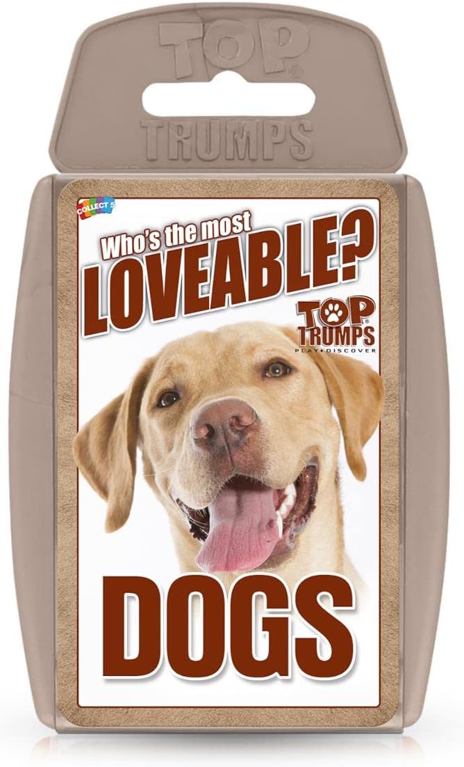 Top Trumps Card Game Dogs - Family Learning Games for Kids and Adults for 2 Players and More - 6+ Years Old