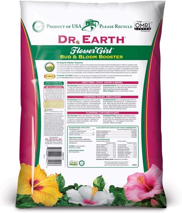 DR Earth 101 Flower Girl Bud and Bloom Booster Fertilizer, 12-Pound