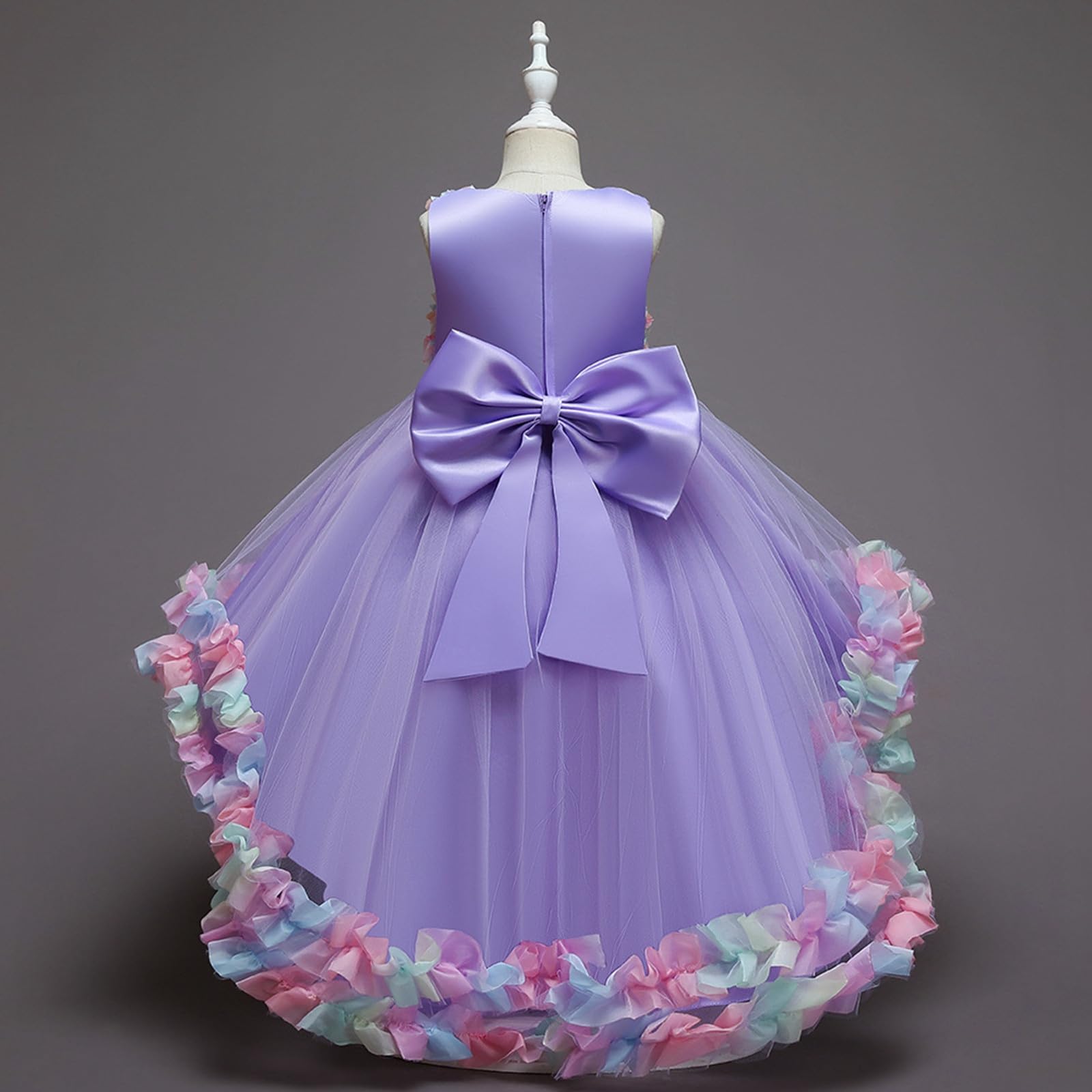 Vestiti Di Carnevale Per Bambina, Vestito floreale senza maniche per bambine, gonna tutù a strati per feste e celebrazioni