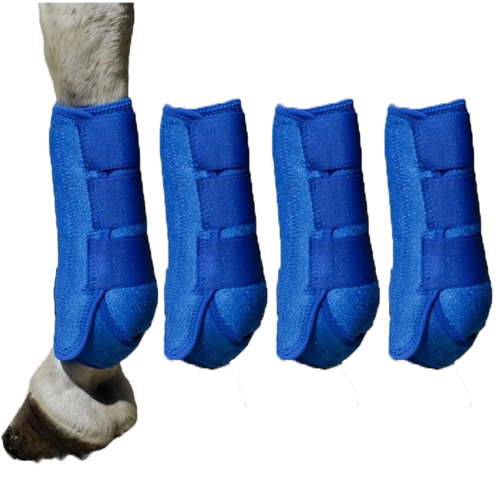 Tsffae 4pcs Horse Leg Guard Tendon Boot Jumping Brushing Boot High-stretch Fabric Leg Protection Horse Boots for Horse Protective Gear and Training Equipment