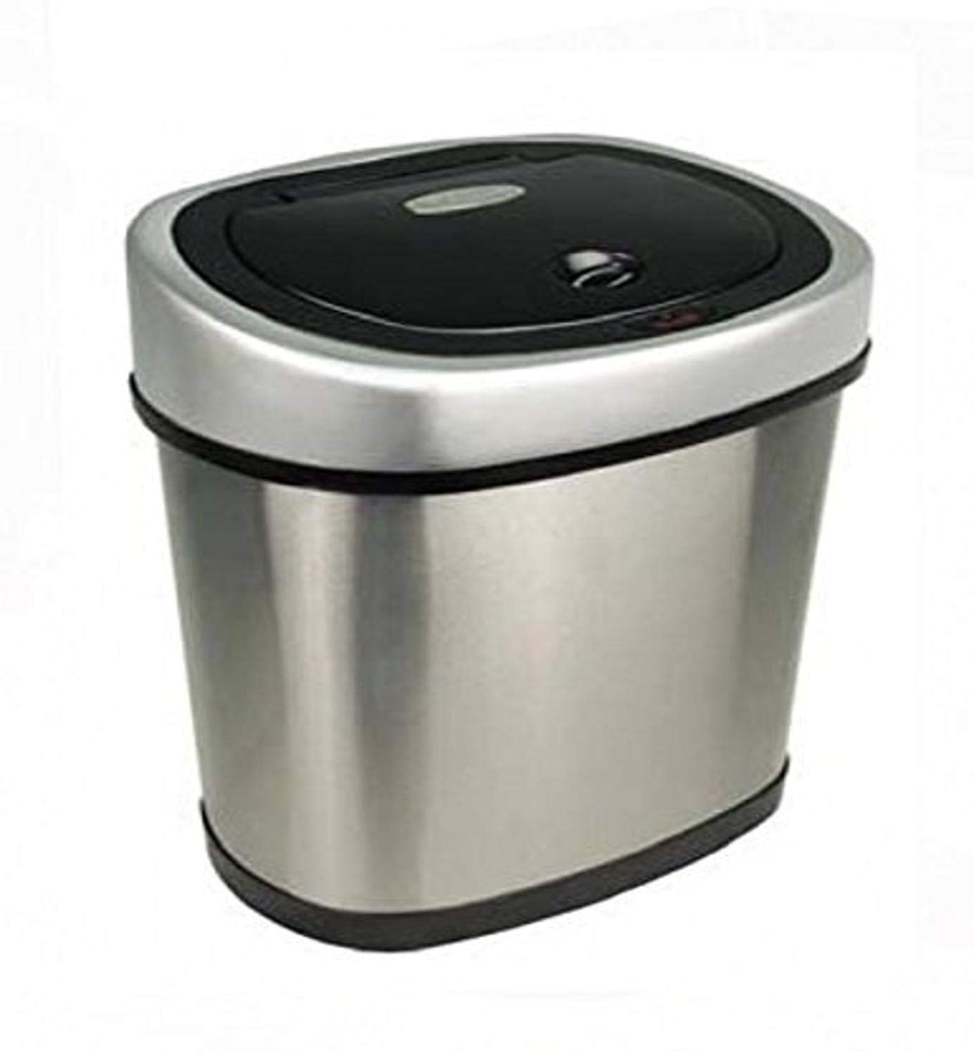 NinestarsDZT-12-9, 15.2" Stainless Steel Automatic Sensor 3.2 Gallon Garbage Disposal, Plastic lid